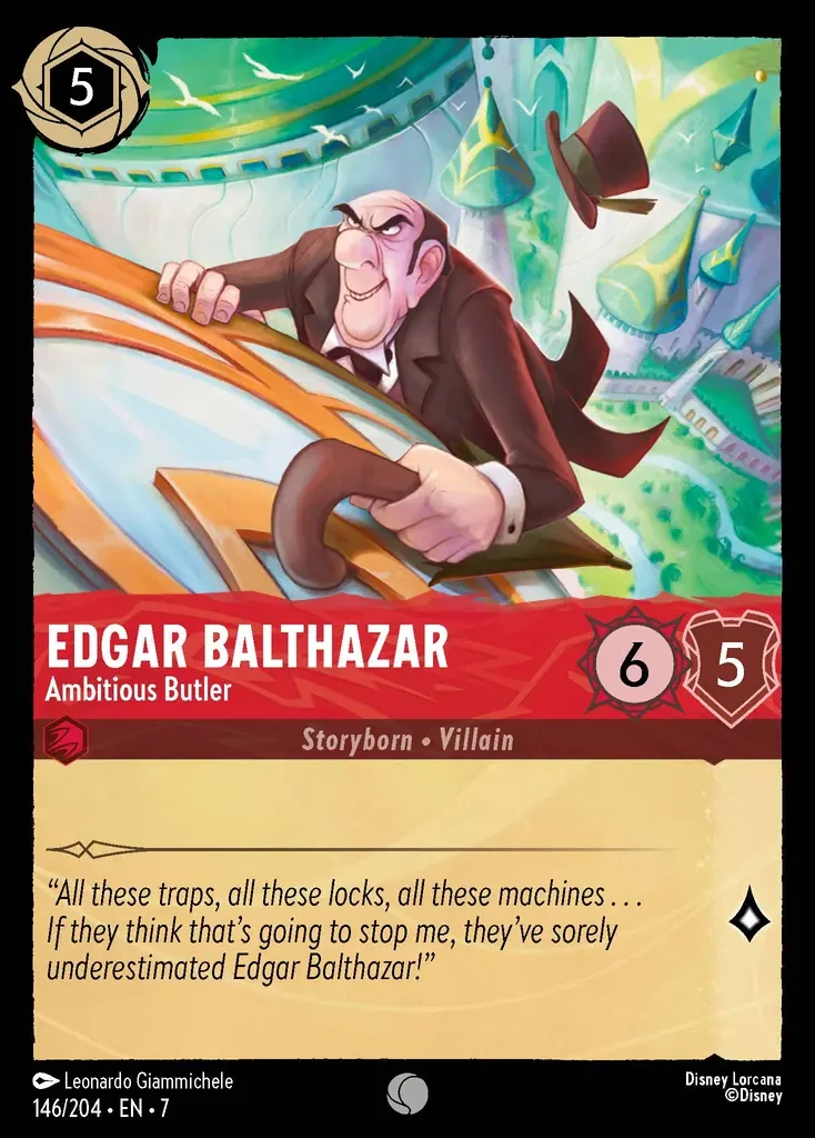 2025 Archazia's Island Edgar Balthazar - Ambitious Butler #146 Common card image