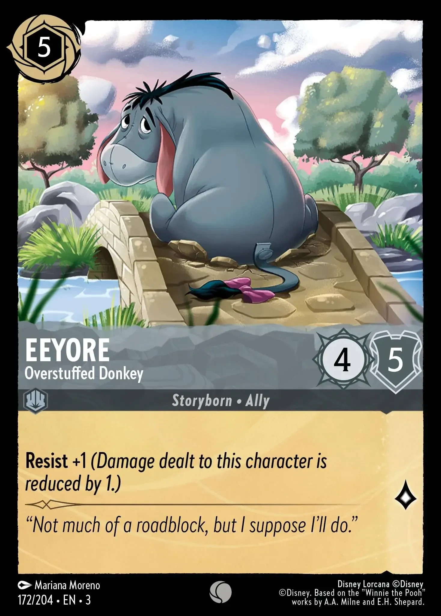 2024 Into the Inklands Eeyore - Overstuffed Donkey #172 Common card image