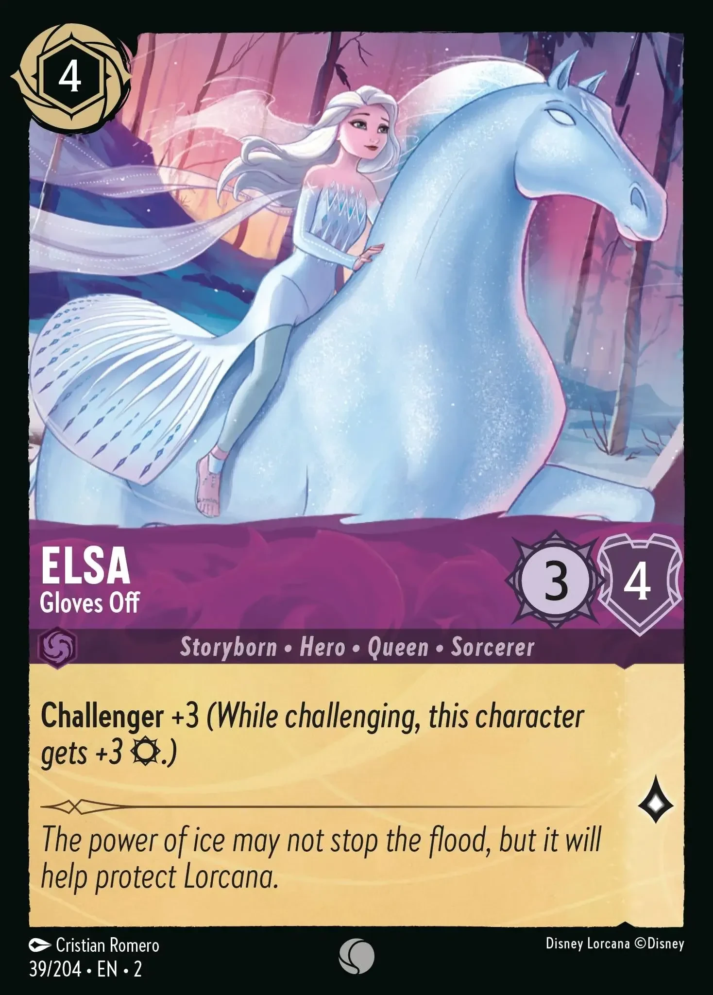 2023 Rise of The Floodborn Elsa - Gloves Off #39 Common card image
