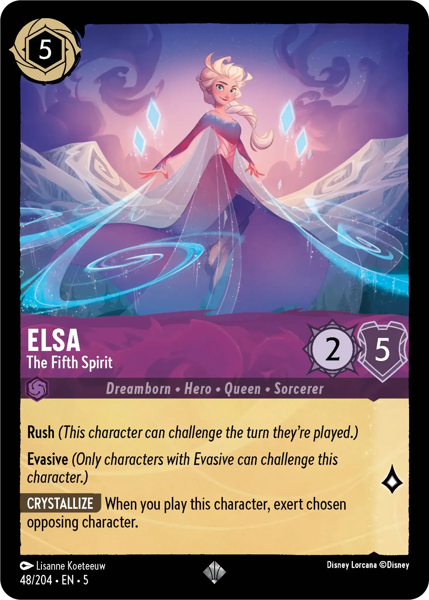 2024 Shimmering Skies Elsa - The Fifth Spirit Super Rare #48 Super Rare card image