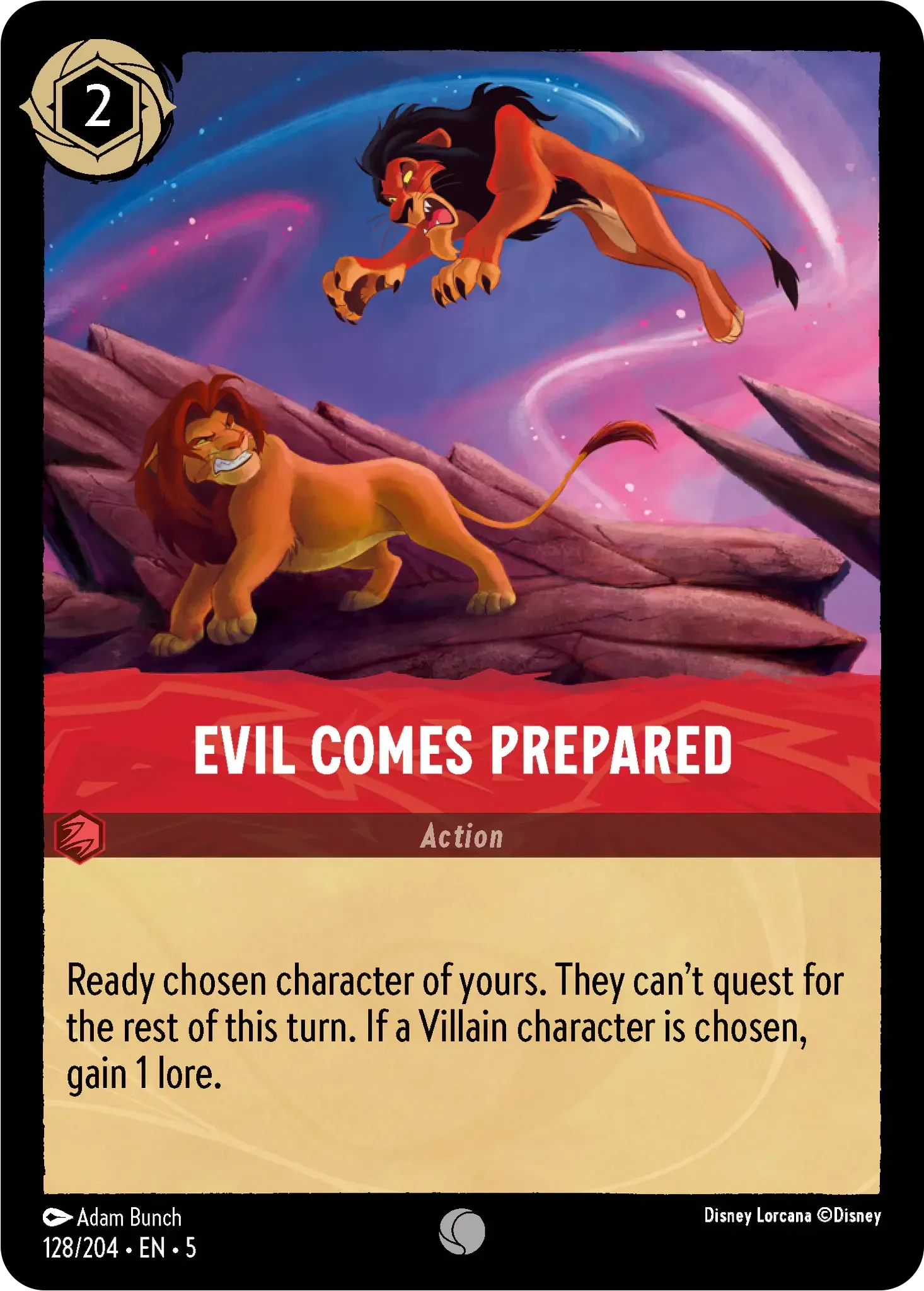 2024 Shimmering Skies Evil Comes Prepared #128 Common card image