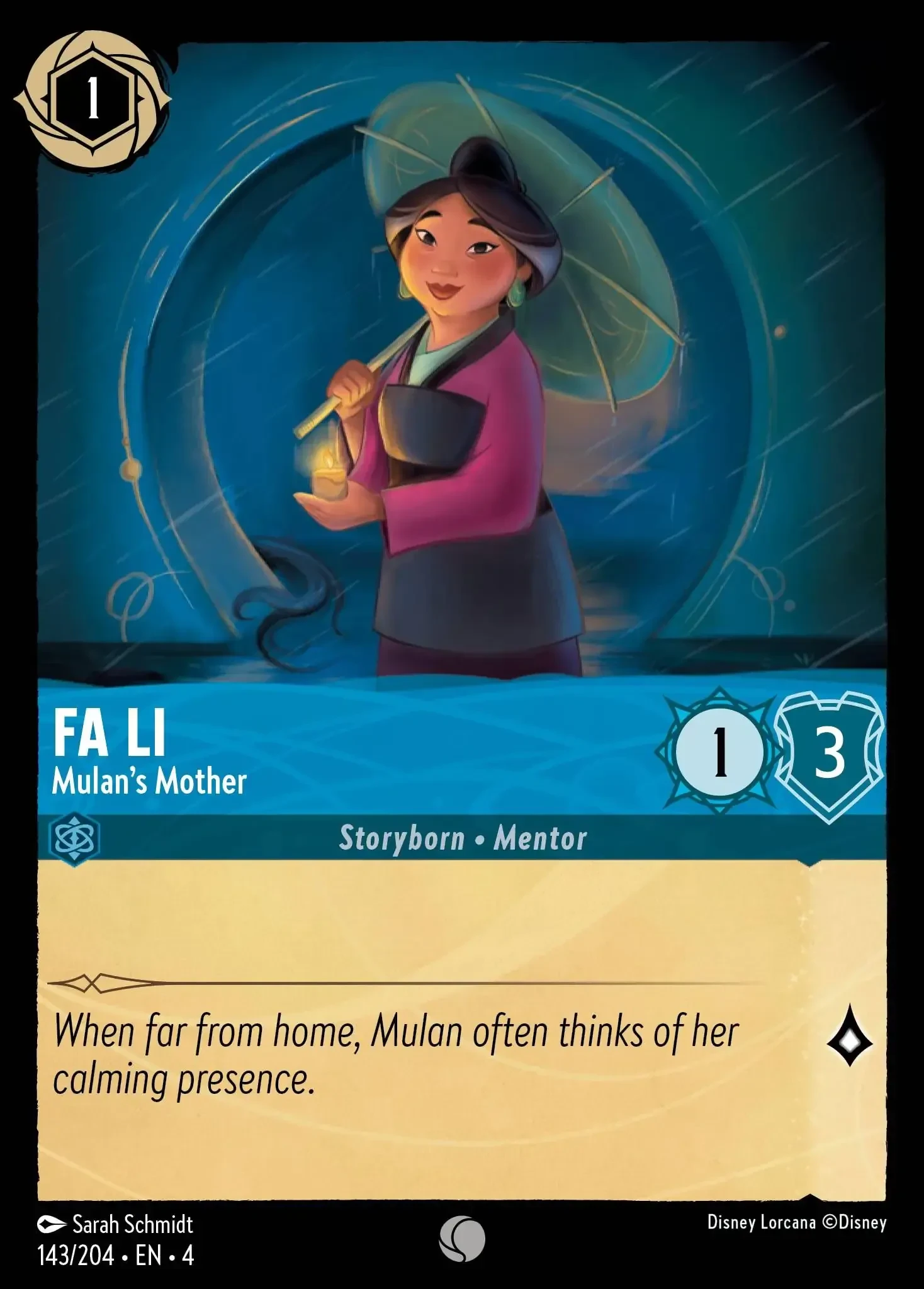 2024 Ursula's Return Fa Li - Mulan's Mother #143 Common card image
