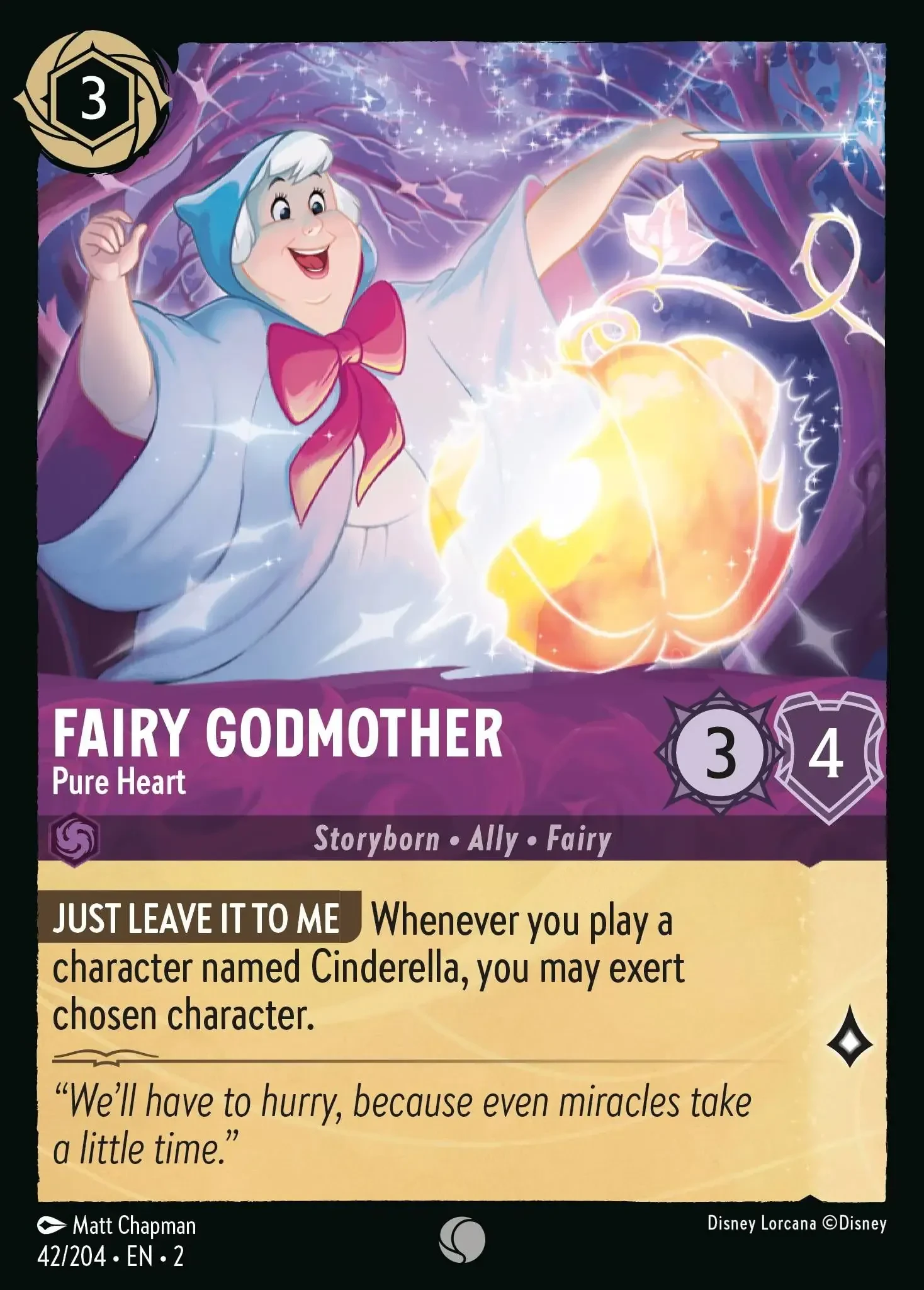 2023 Rise of The Floodborn Fairy Godmother - Pure Heart #42 Common card image