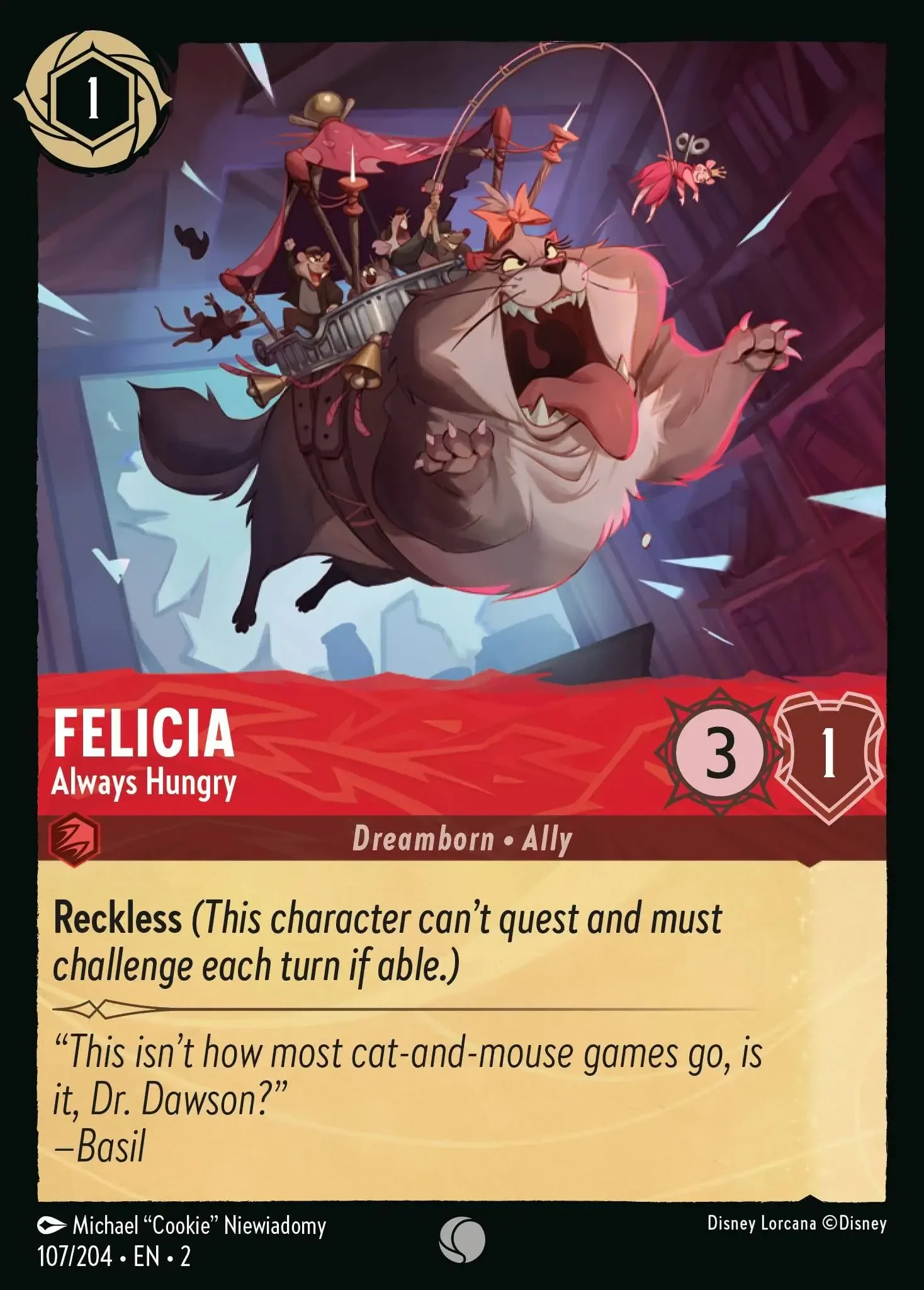 2023 Rise of The Floodborn Felicia - Always Hungry #107 Common card image
