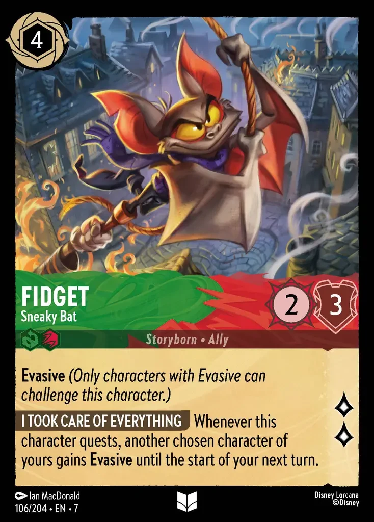 2025 Archazia's Island Fidget - Sneaky Bat #106 Uncommon card image