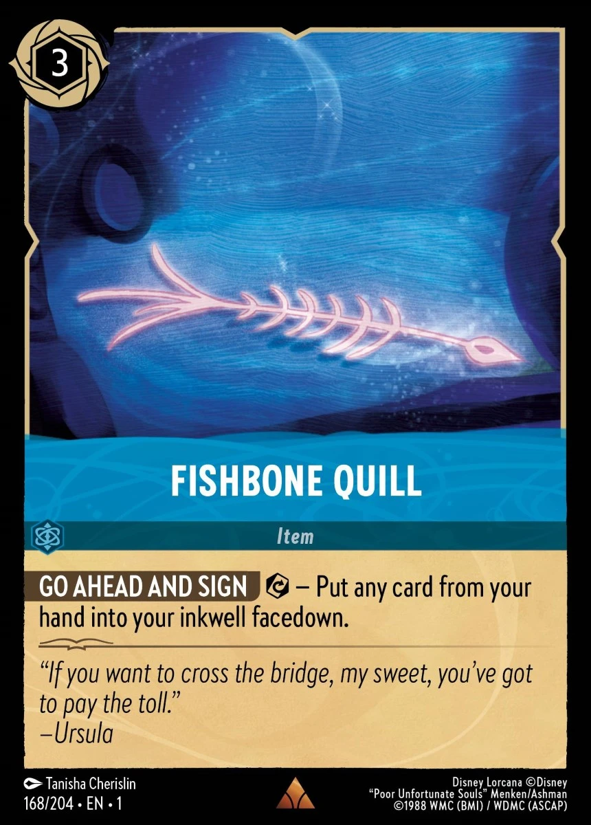 2023 The First Chapter Fishbone Quill Rare #168 Rare card image