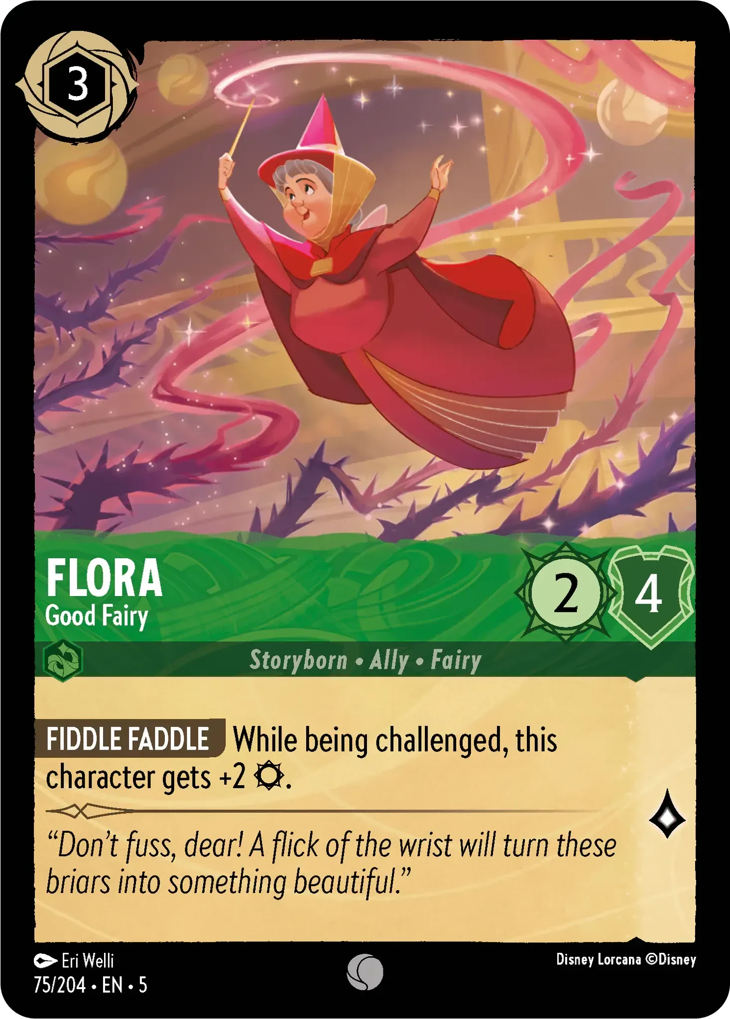 2024 Shimmering Skies Flora - Good Fairy Common #75 Common card image