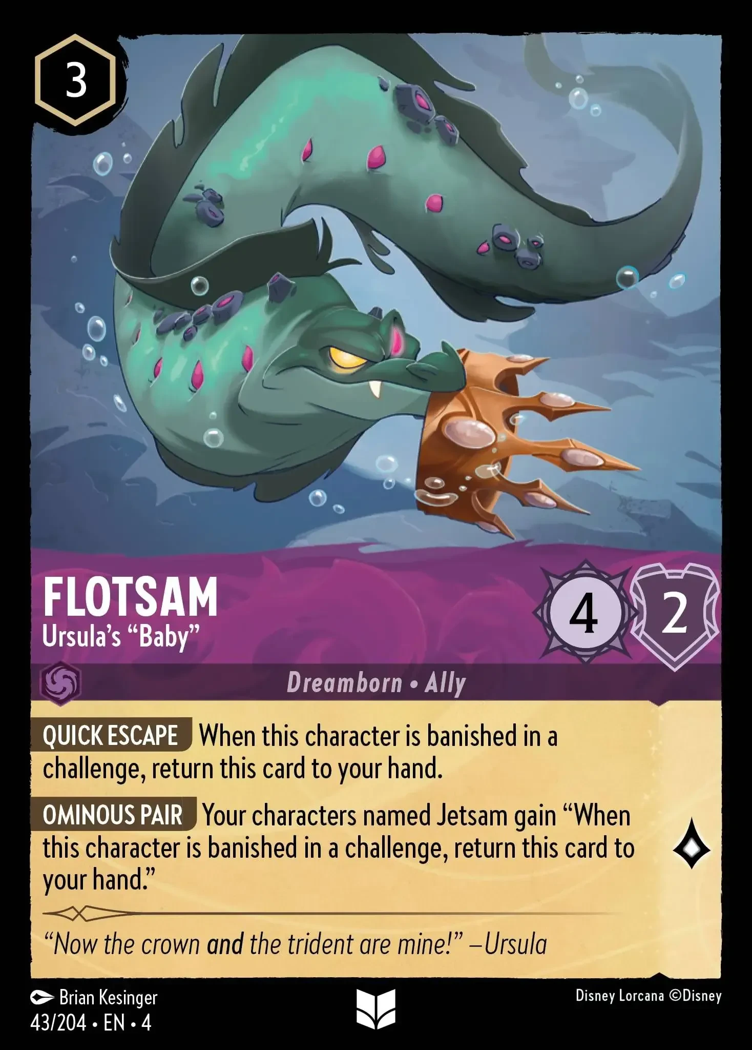 2024 Ursula's Return Flotsam - Ursula's "Baby" [Foil] Uncommon #43 Uncommon card image