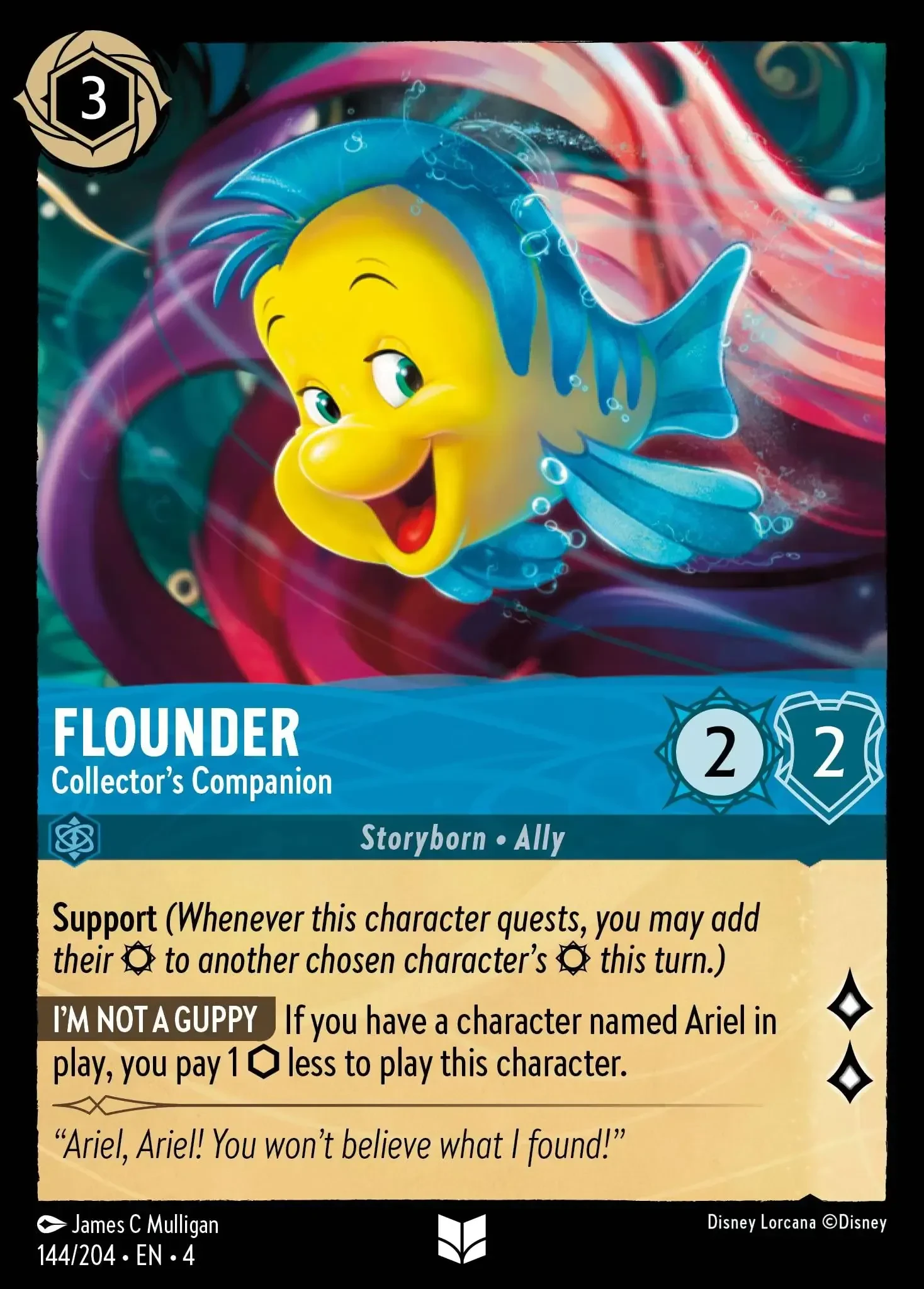 2024 Ursula's Return Flounder - Collector's Companion #144 Uncommon card image