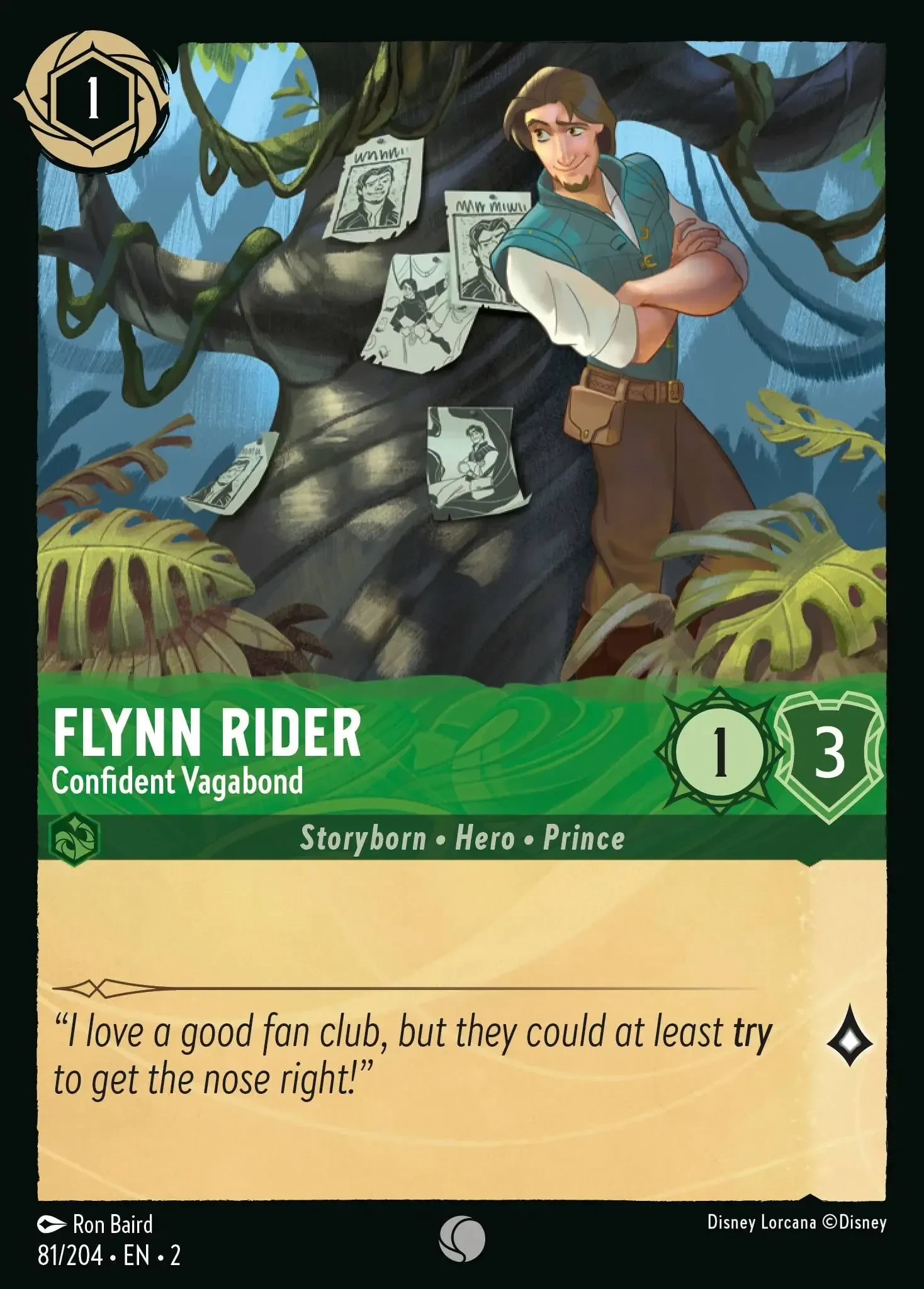 2023 Rise of The Floodborn Flynn Rider - Confident Vagabond #81 Common card image