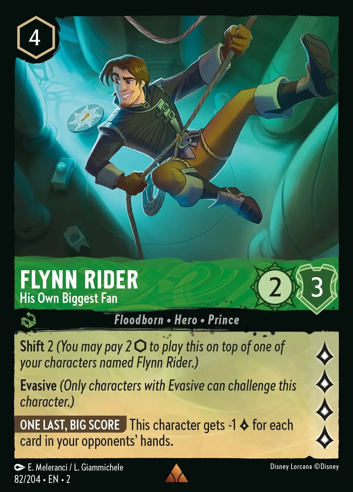 2023 Rise of The Floodborn Flynn Rider - His Own Biggest Fan #82 Rare card image