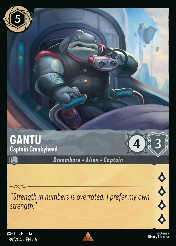2024 Azurite Sea Gantu - Captain Crankyhead #189 Rare card image