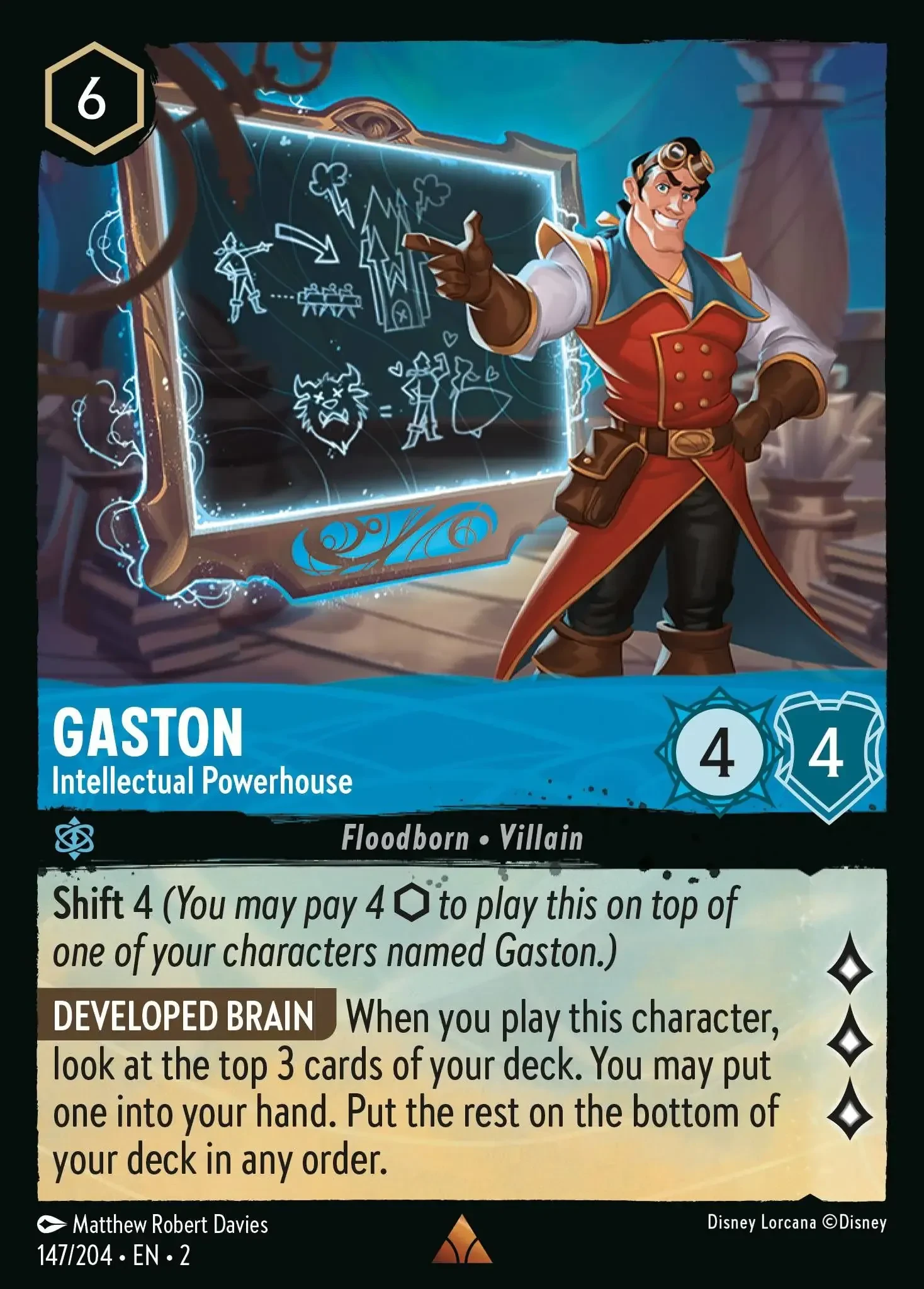 2023 Rise of The Floodborn Gaston - Intellectual Powerhouse #147 Rare card image