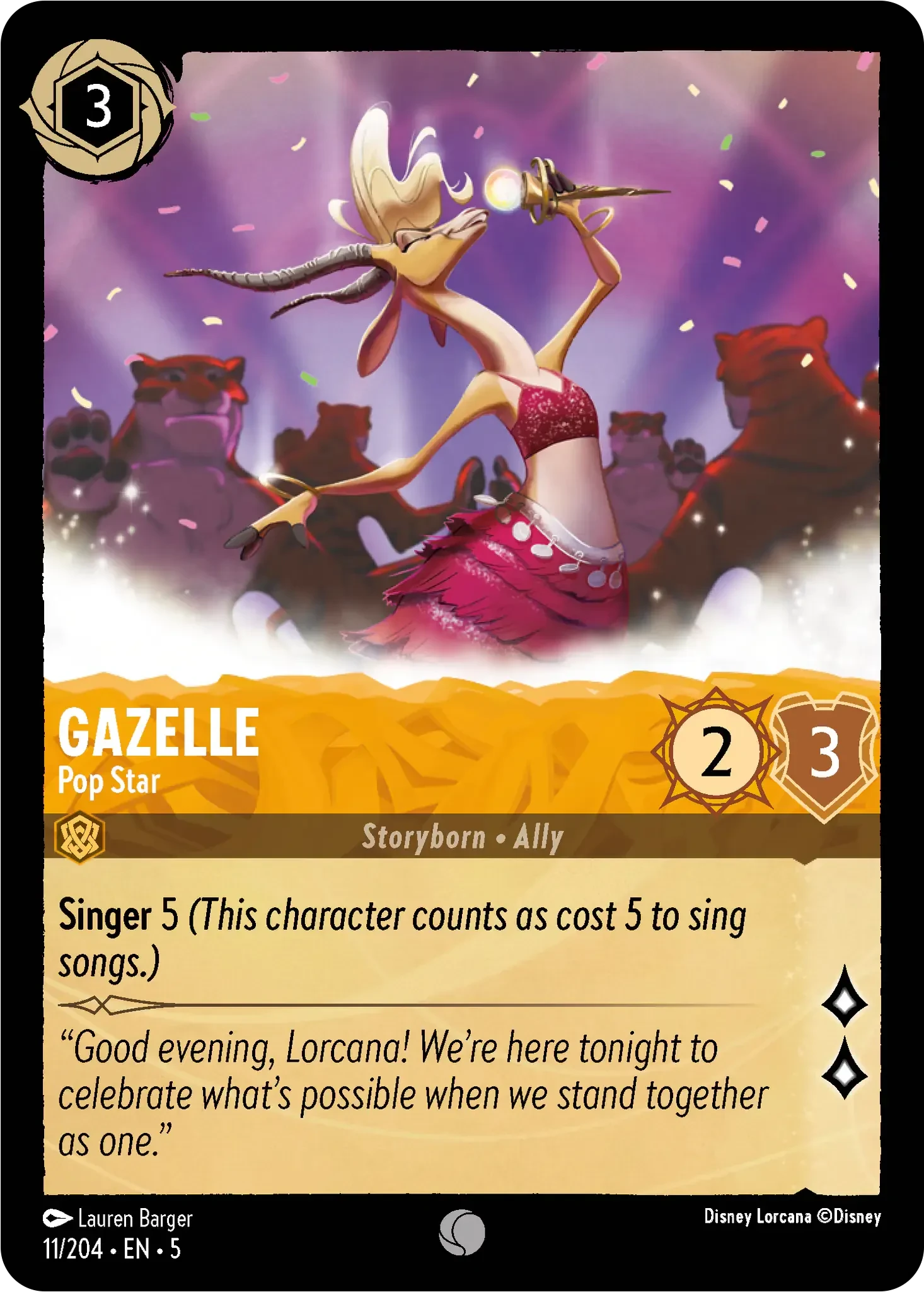 2024 Shimmering Skies Gazelle - Pop Star Common #11 Common card image