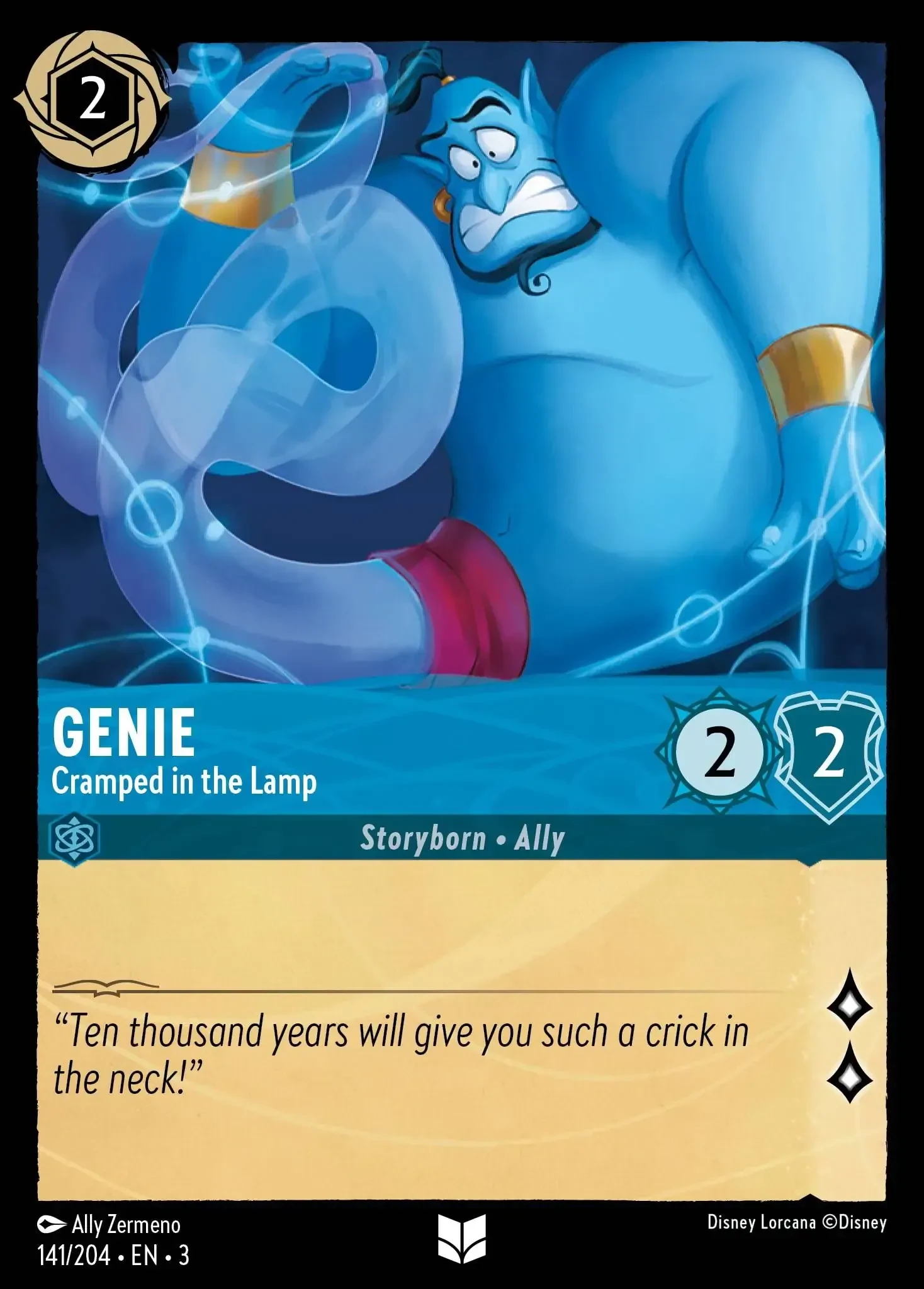 2024 Into the Inklands Genie - Cramped in the lamp #141 Uncommon card image