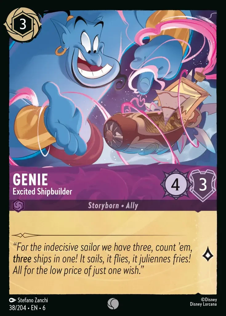 2024 Azurite Sea Genie - Excited Shipbuilder #38 Common card image