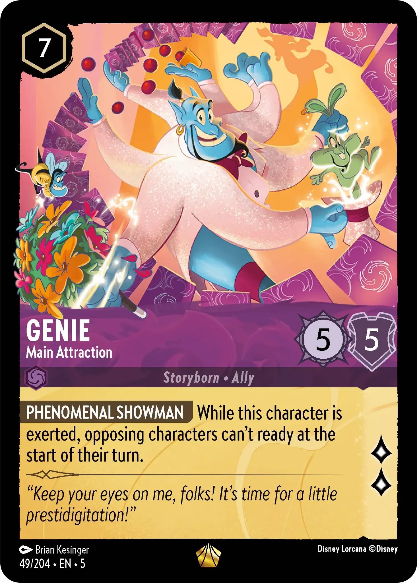 2024 Shimmering Skies Genie - Main Attraction Legendary #49 Legendary card image