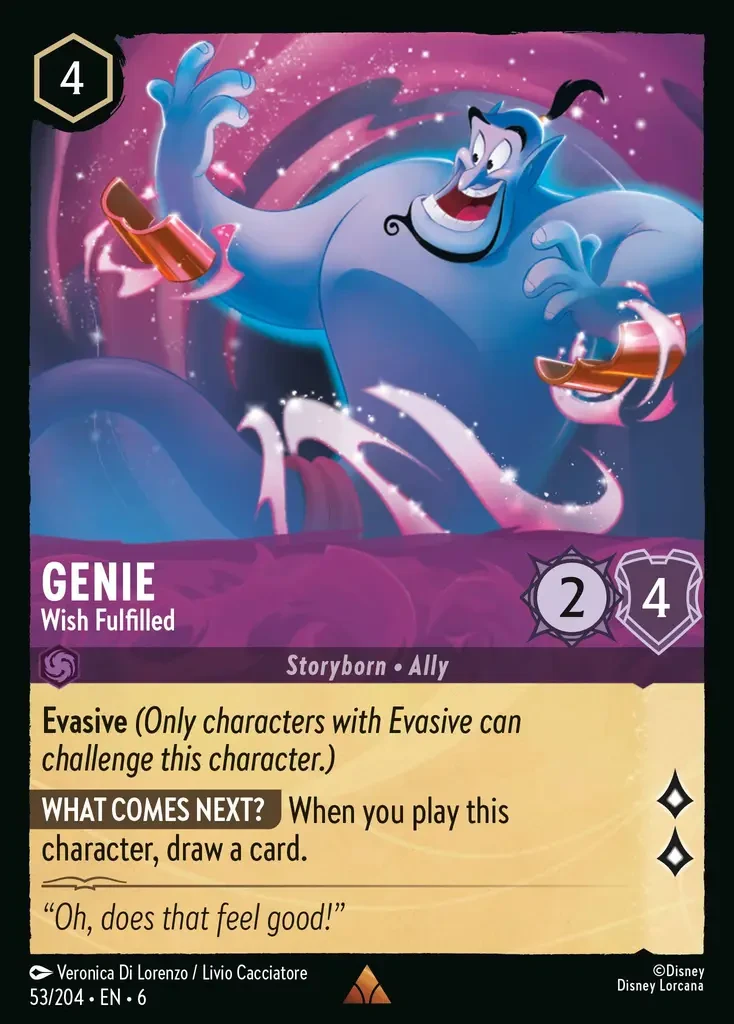 2024 Azurite Sea Genie - Wish Fulfilled #53 Rare card image