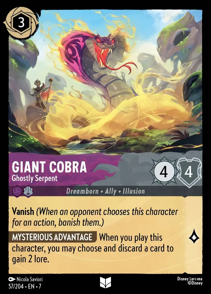 2025 Archazia's Island Giant Cobra - Ghostly Serpent #57 Uncommon card image