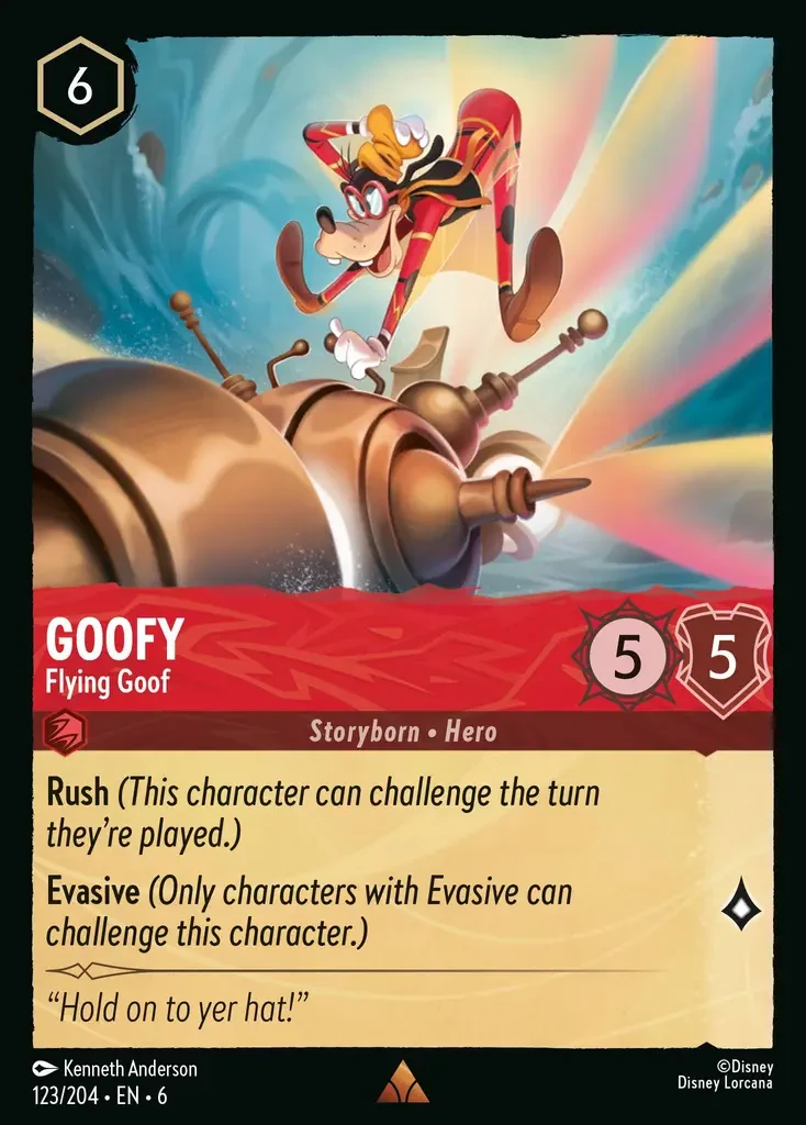 2024 Azurite Sea Goofy - Flying Goof #123 Rare card image