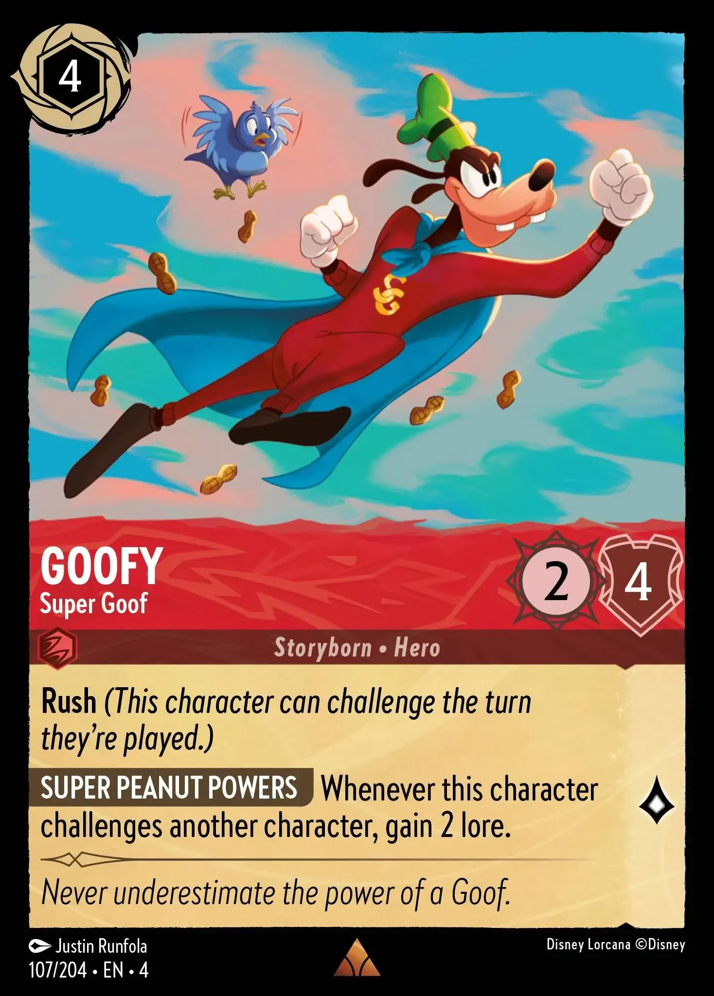 2024 Ursula's Return Goofy - Super Goof Rare #107 Rare card image