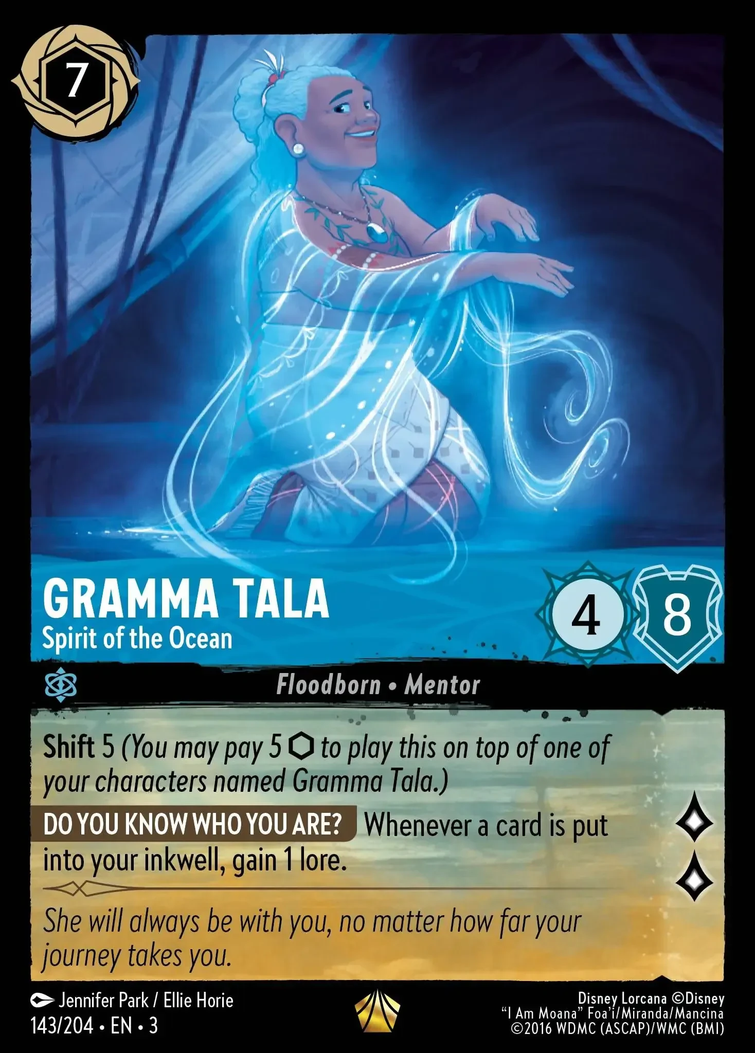 2024 Into the Inklands Gramma Tala - Spirit of the Ocean #143 Legendary card image