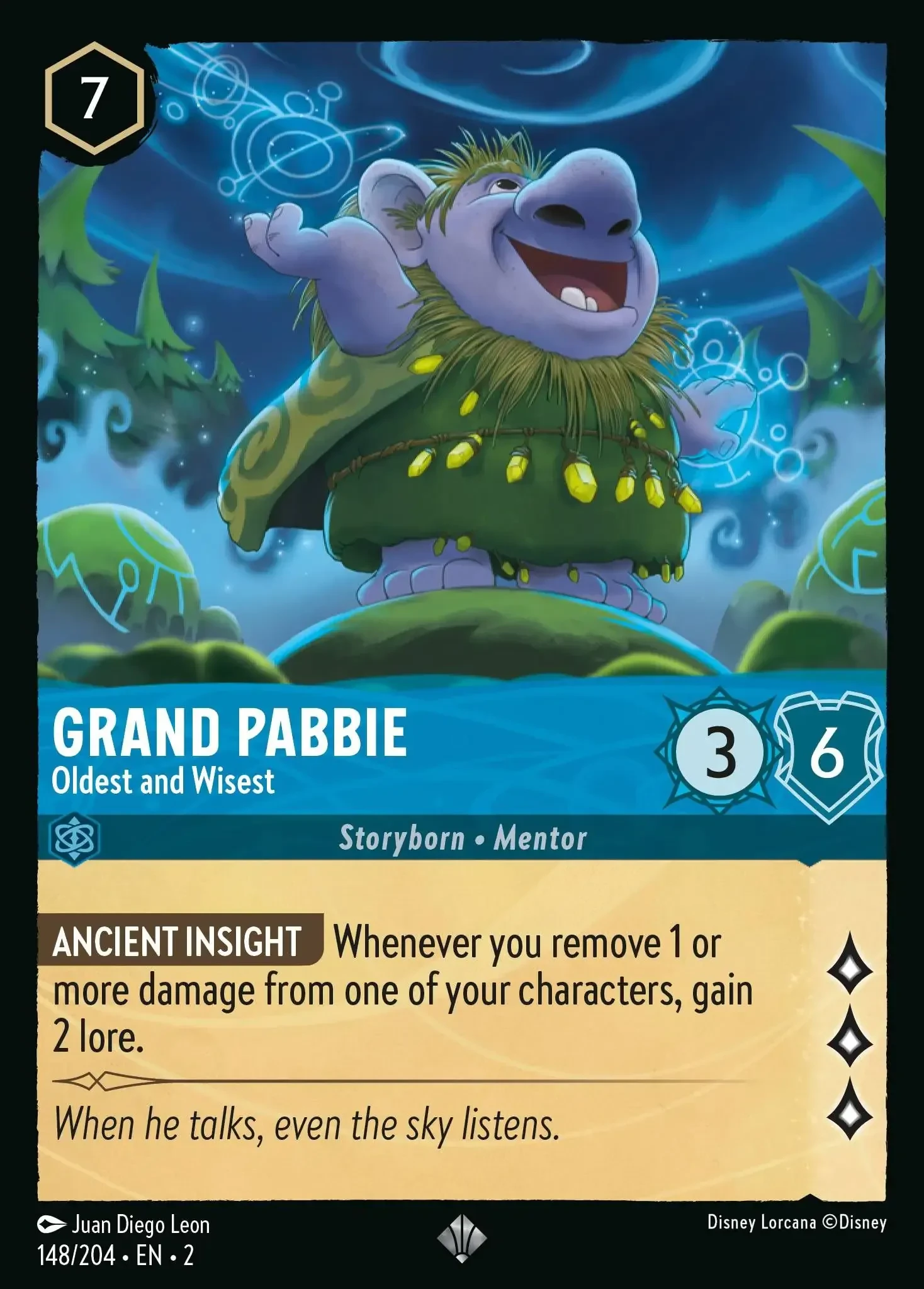 2023 Rise of The Floodborn Grand Pabbie - Oldest And Wisest #148 Super Rare card image