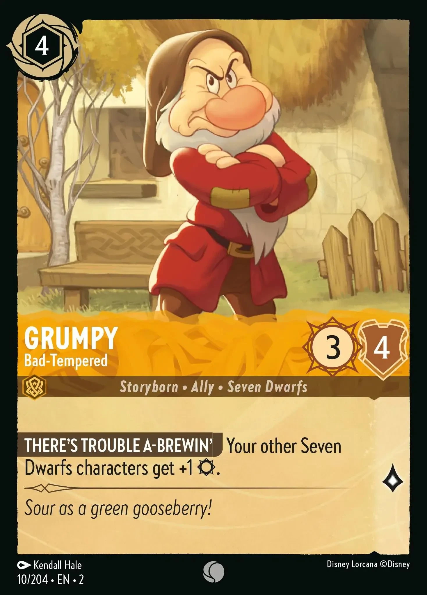 2023 Rise of The Floodborn Grumpy - Bad-Tempered #10 Common card image