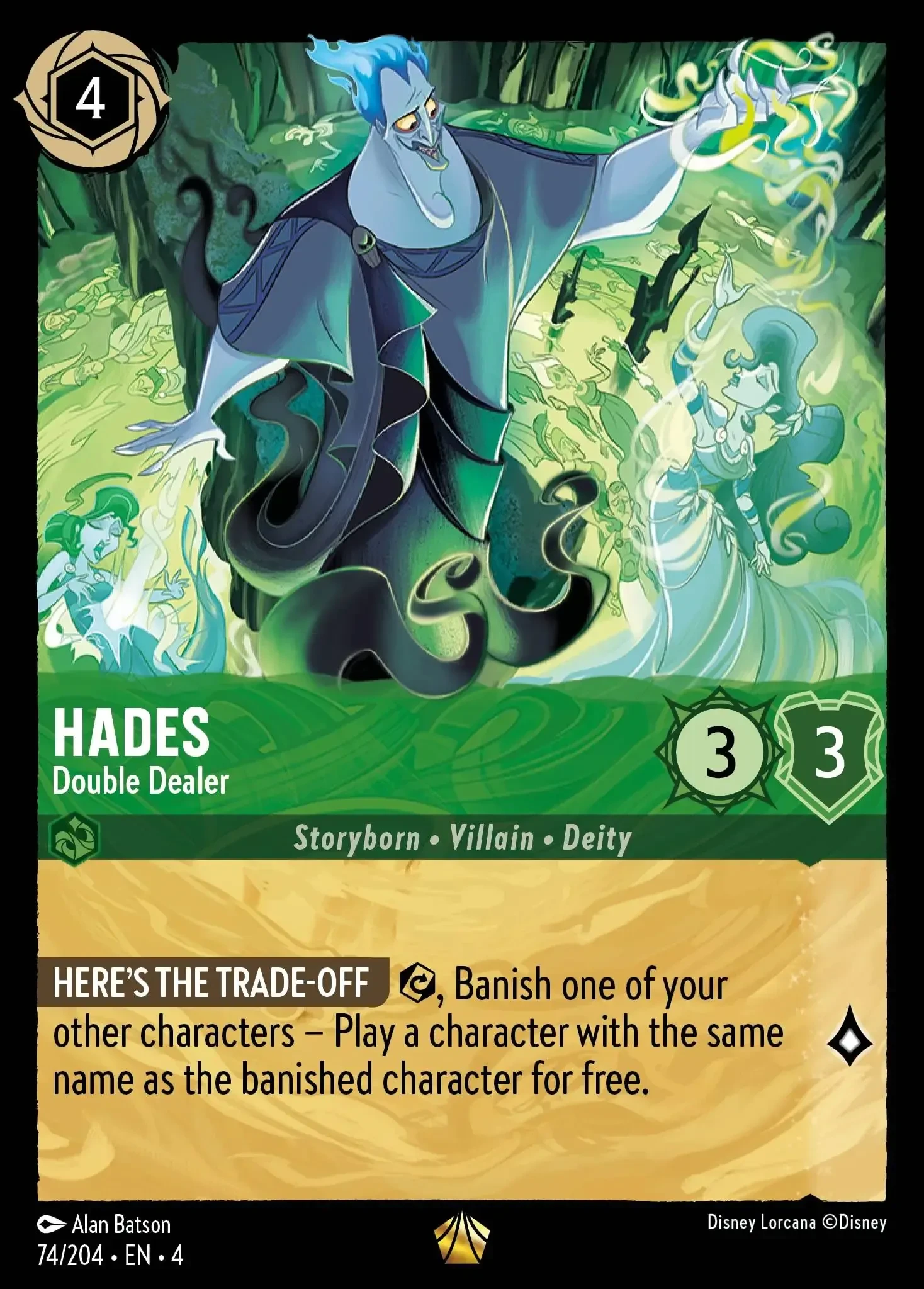 2024 Ursula's Return Hades - Double Dealer [Foil] Legendary #74 Legendary card image