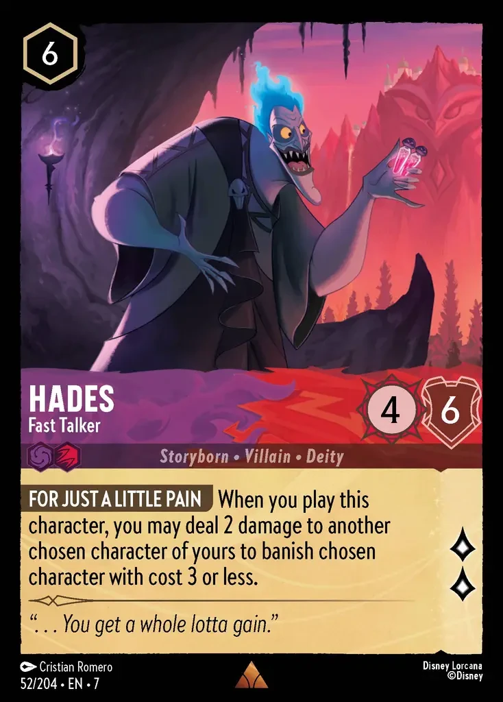 2025 Archazia's Island Hades - Fast Talker #52 Rare card image