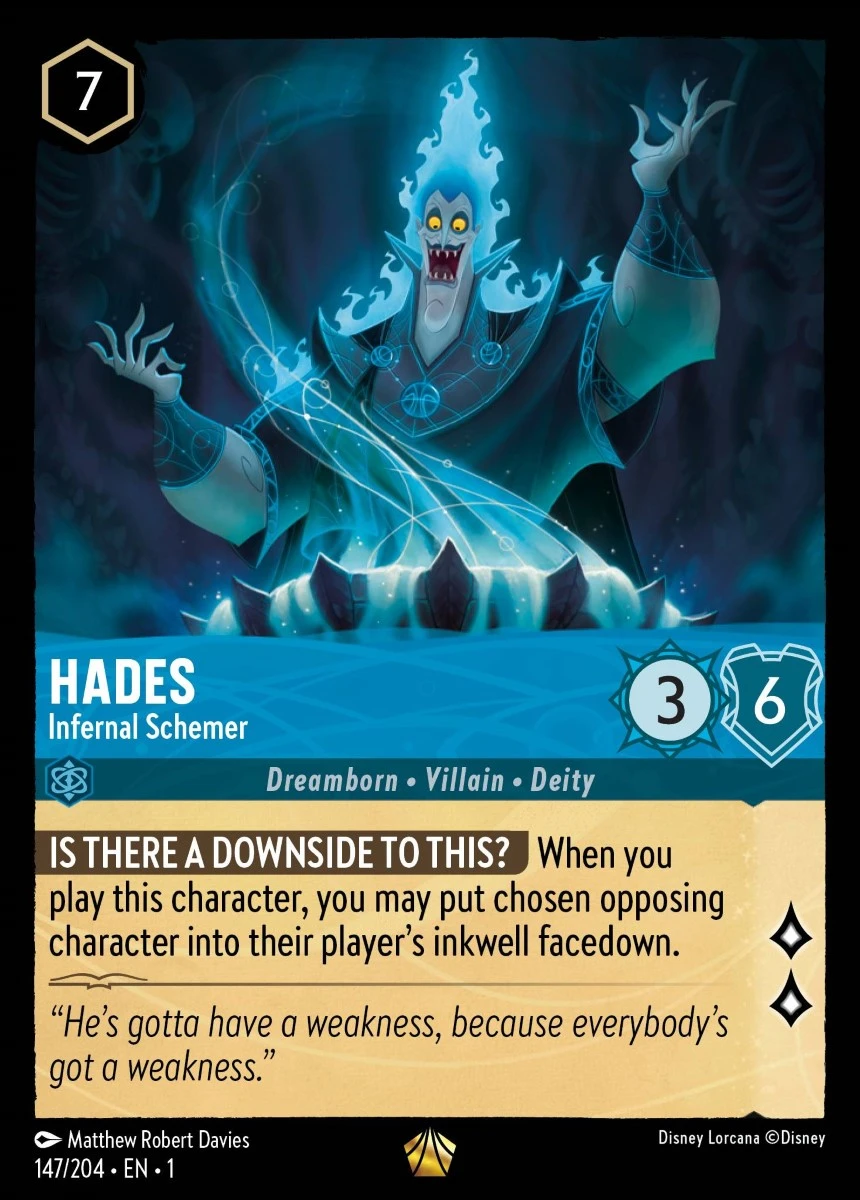 2023 The First Chapter Hades - Infernal Schemer #147 Legendary card image