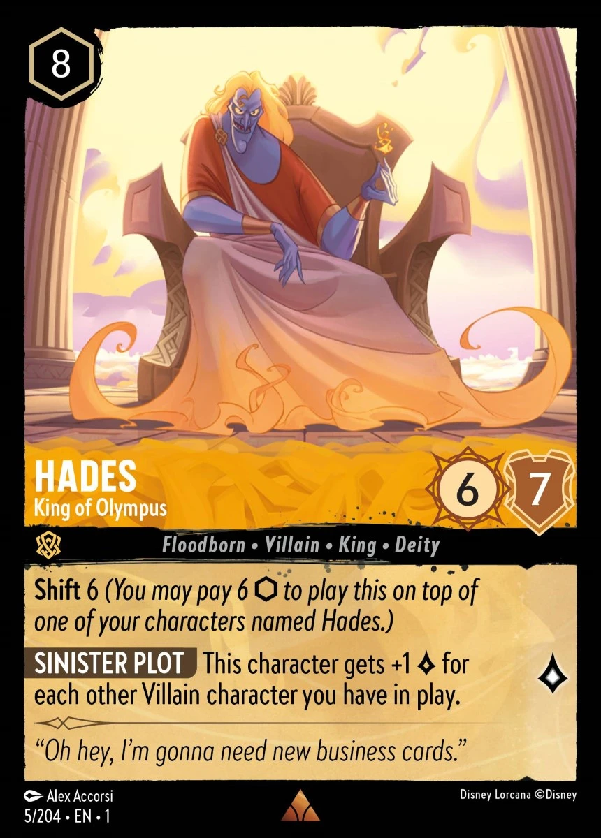 2023 The First Chapter Hades - King of Olympus [Oversized] Rare #5 Rare card image