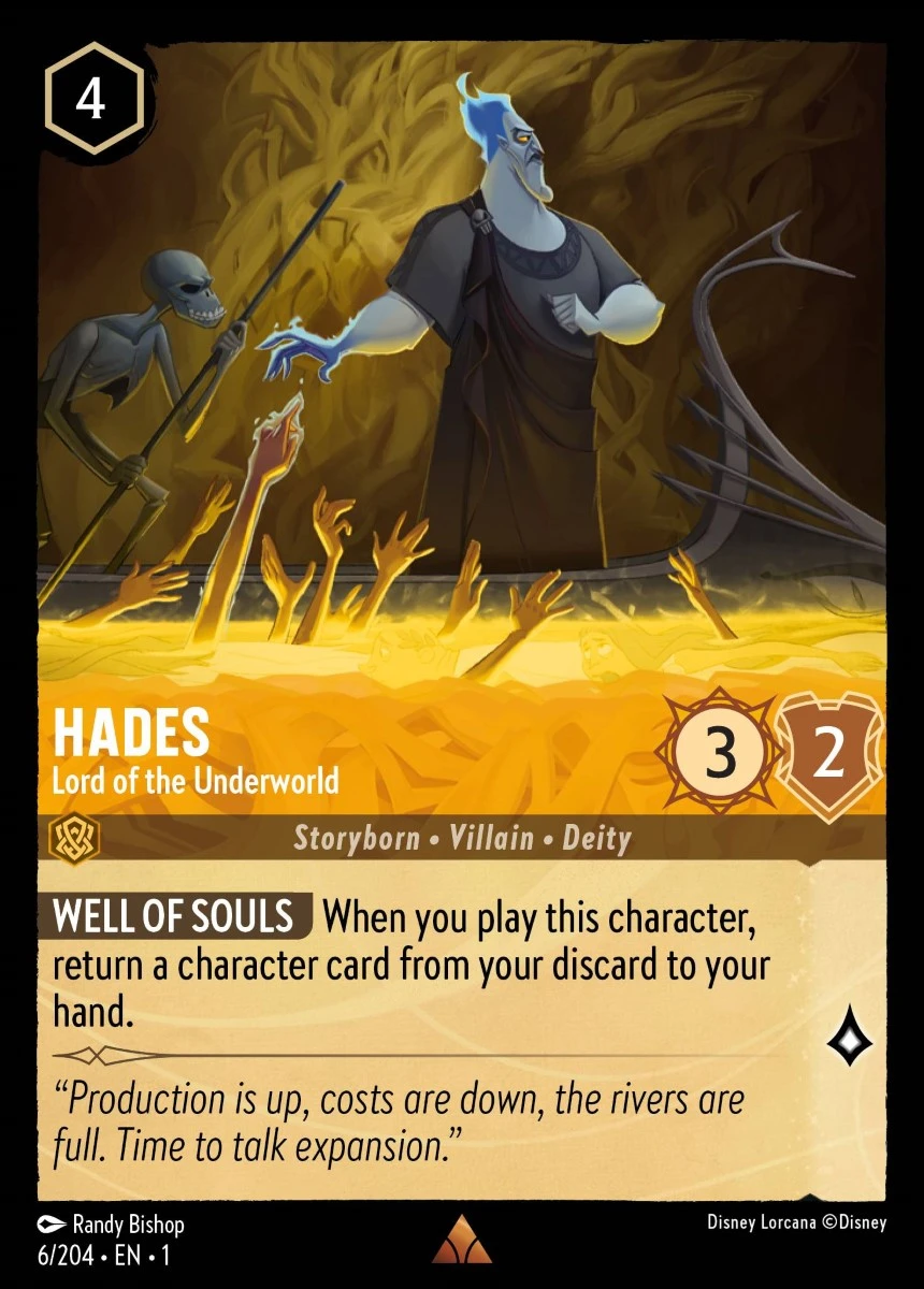 2023 The First Chapter Hades - Lord of the Underworld #6 Rare card image