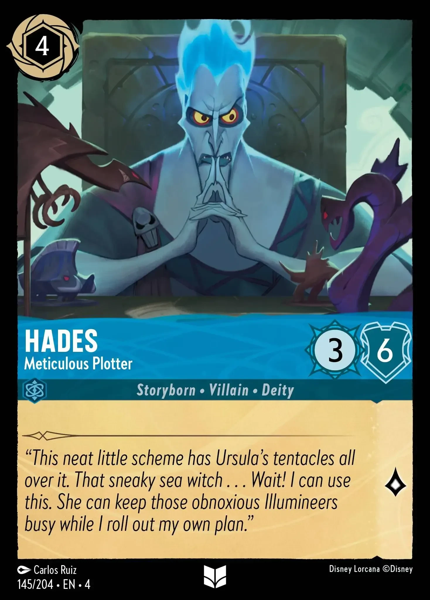 2024 Ursula's Return Hades - Meticulous Plotter Uncommon #145 Uncommon card image