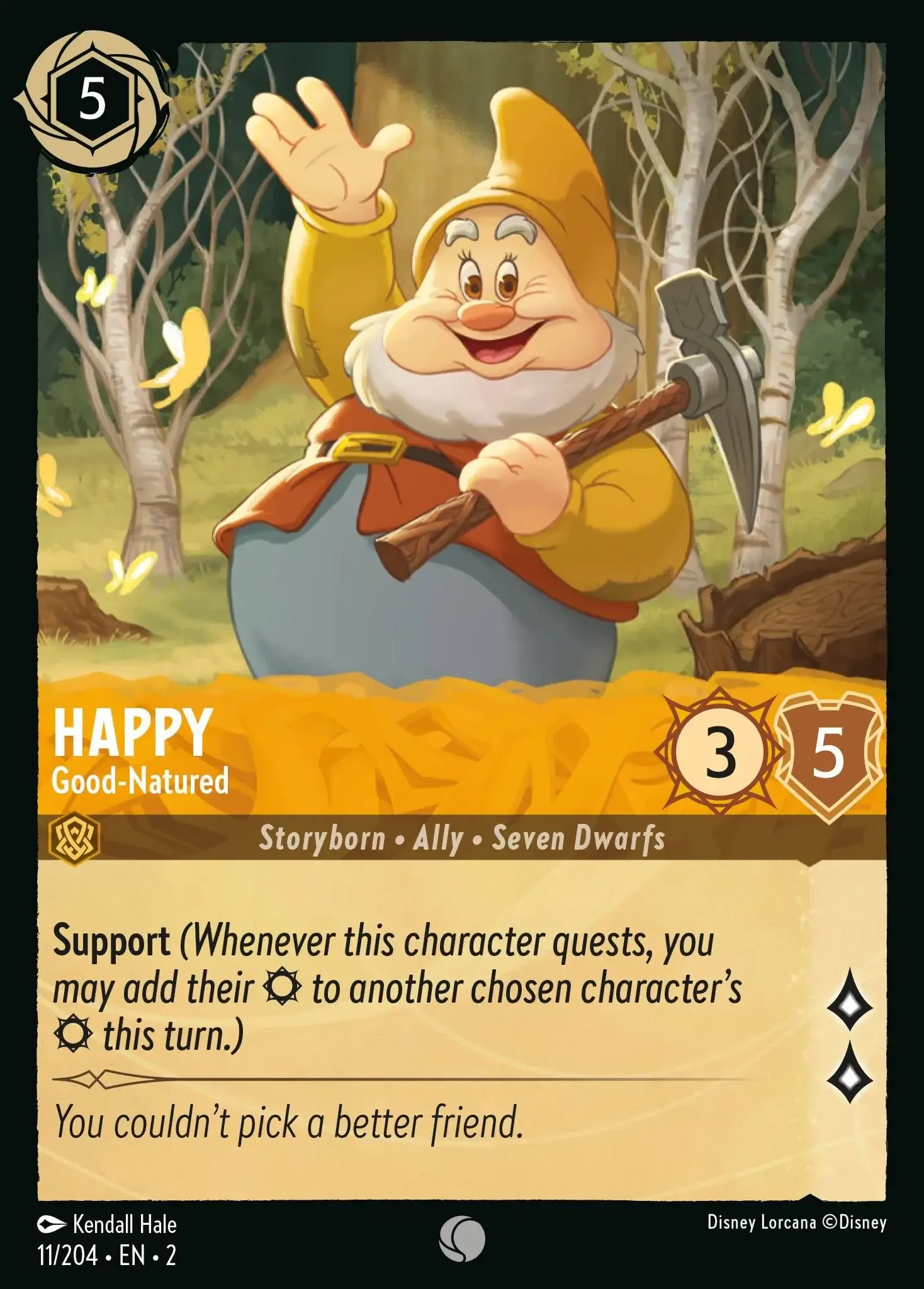 2023 Rise of The Floodborn Happy - Good-Natured #11 Common card image
