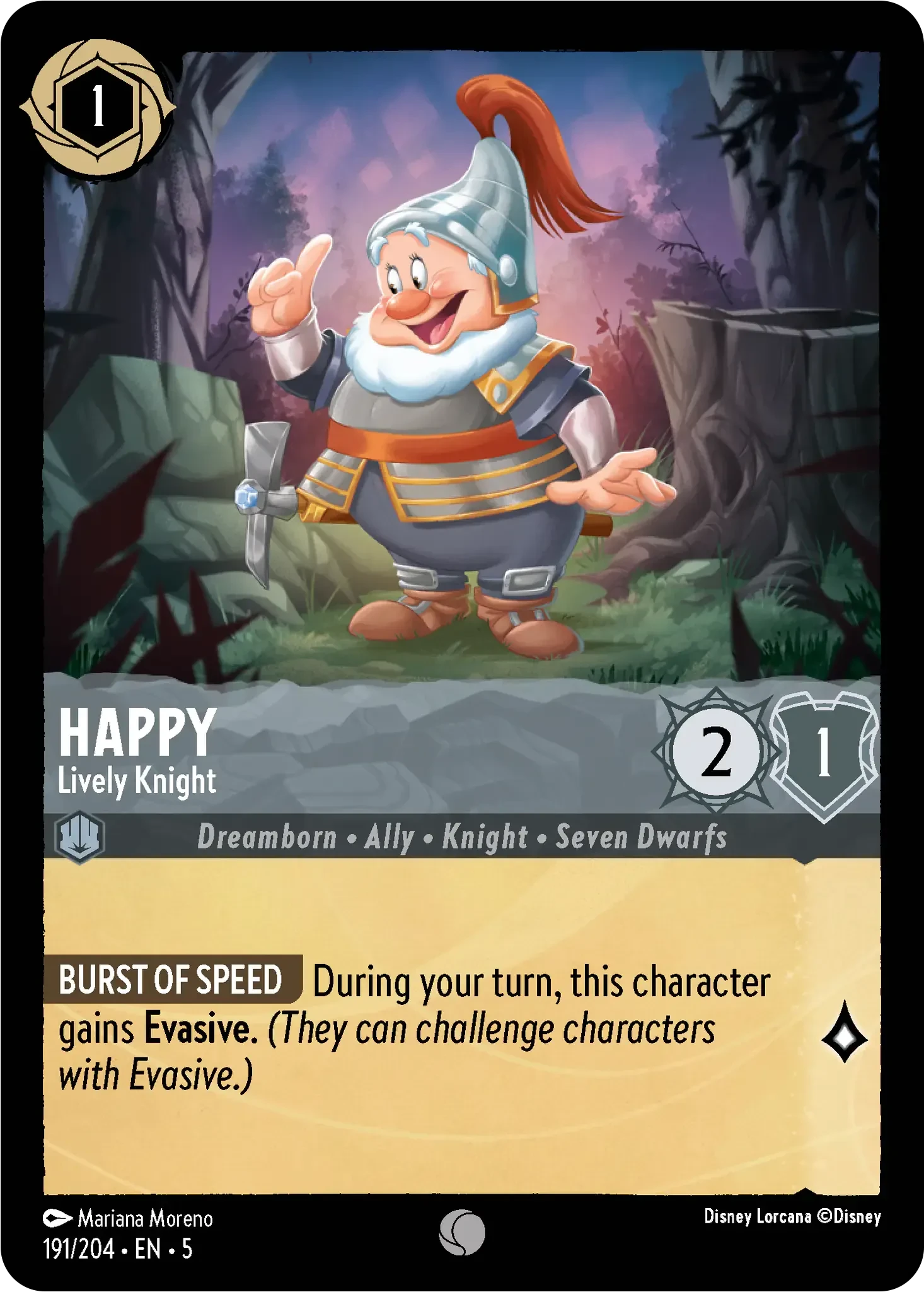 2024 Shimmering Skies Happy - Lively Knight #191 Common card image