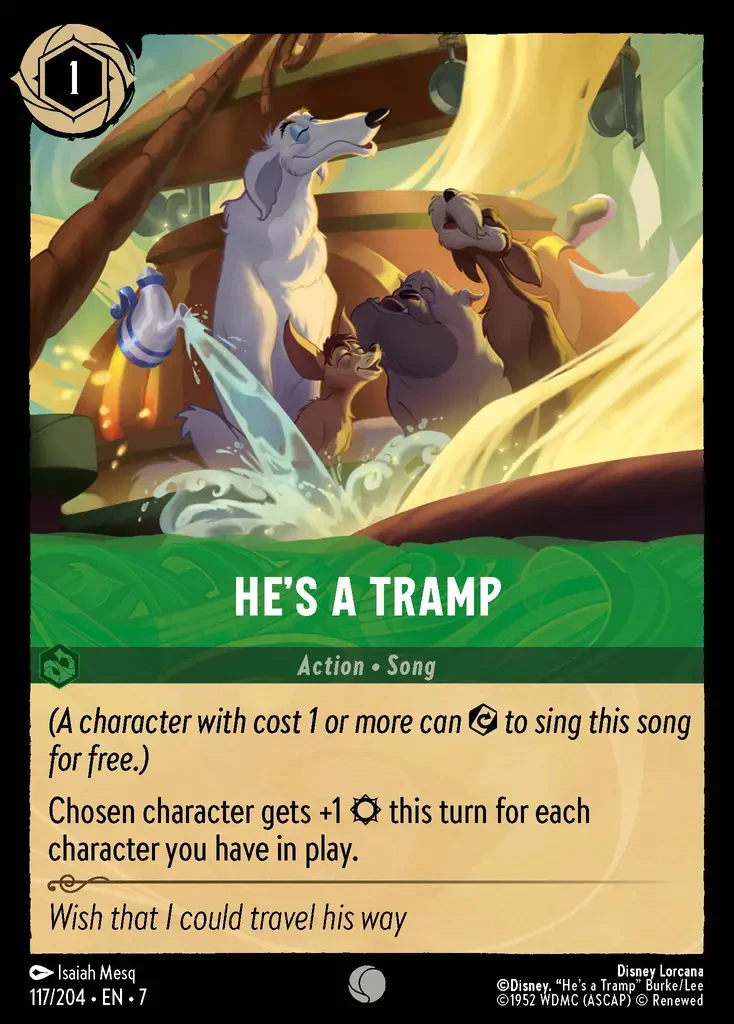 2025 Archazia's Island He's A Tramp #117 Common card image