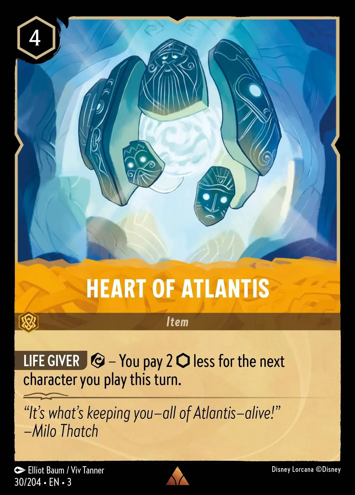 2024 Into the Inklands Heart of Atlantis #30 Rare card image