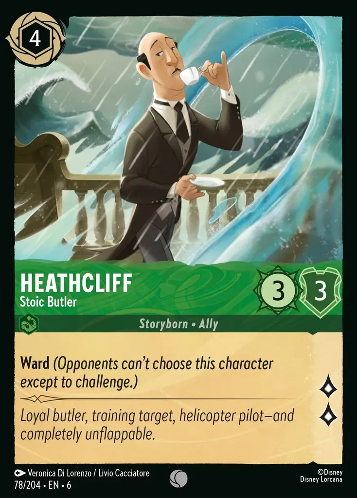 2024 Azurite Sea Heathcliff - Stoic Butler #78 Common card image