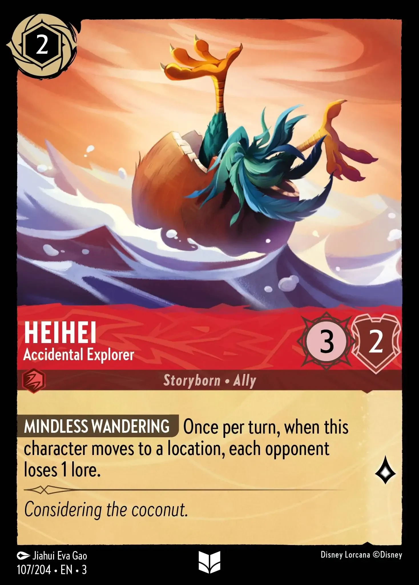 2024 Into the Inklands HeiHei - Accidental Explorer #107 Uncommon card image