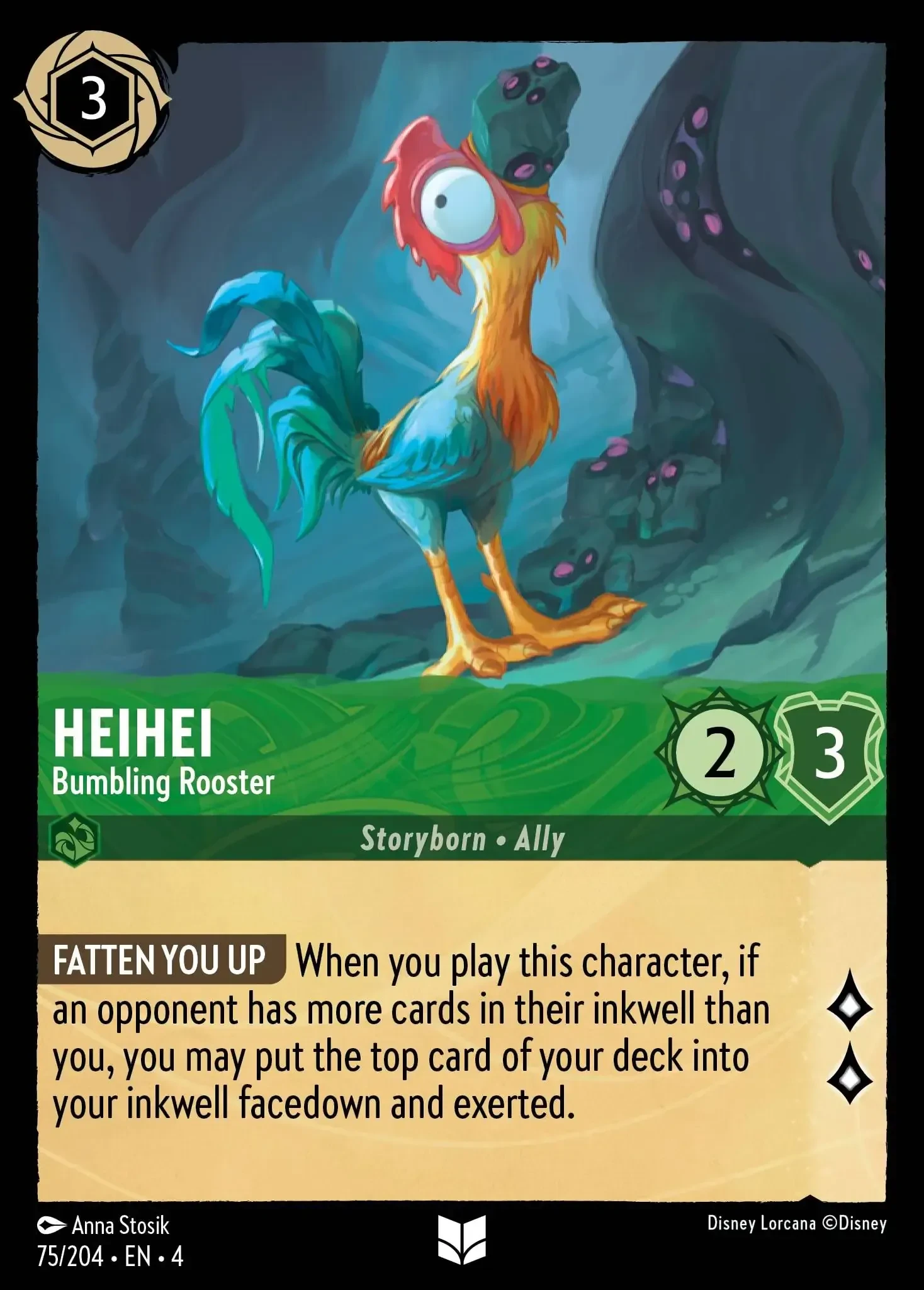 2024 Ursula's Return HeiHei - Bumbling Rooster [Foil] Uncommon #75 Uncommon card image