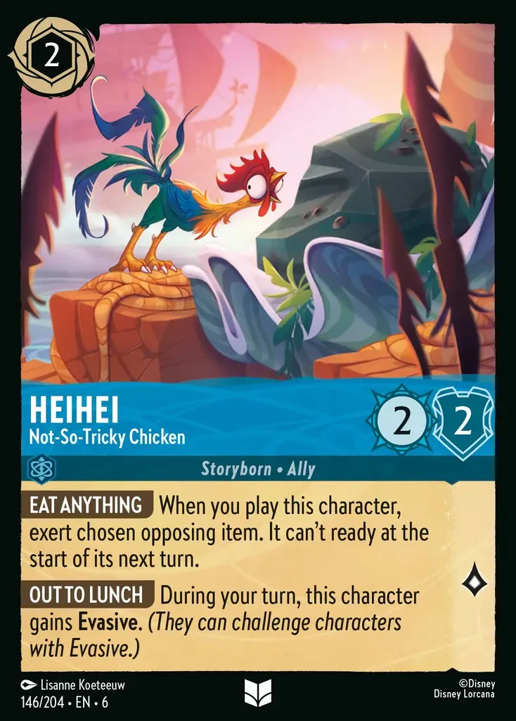 2024 Azurite Sea HeiHei - Not-So-Tricky Chicken #146 Uncommon card image