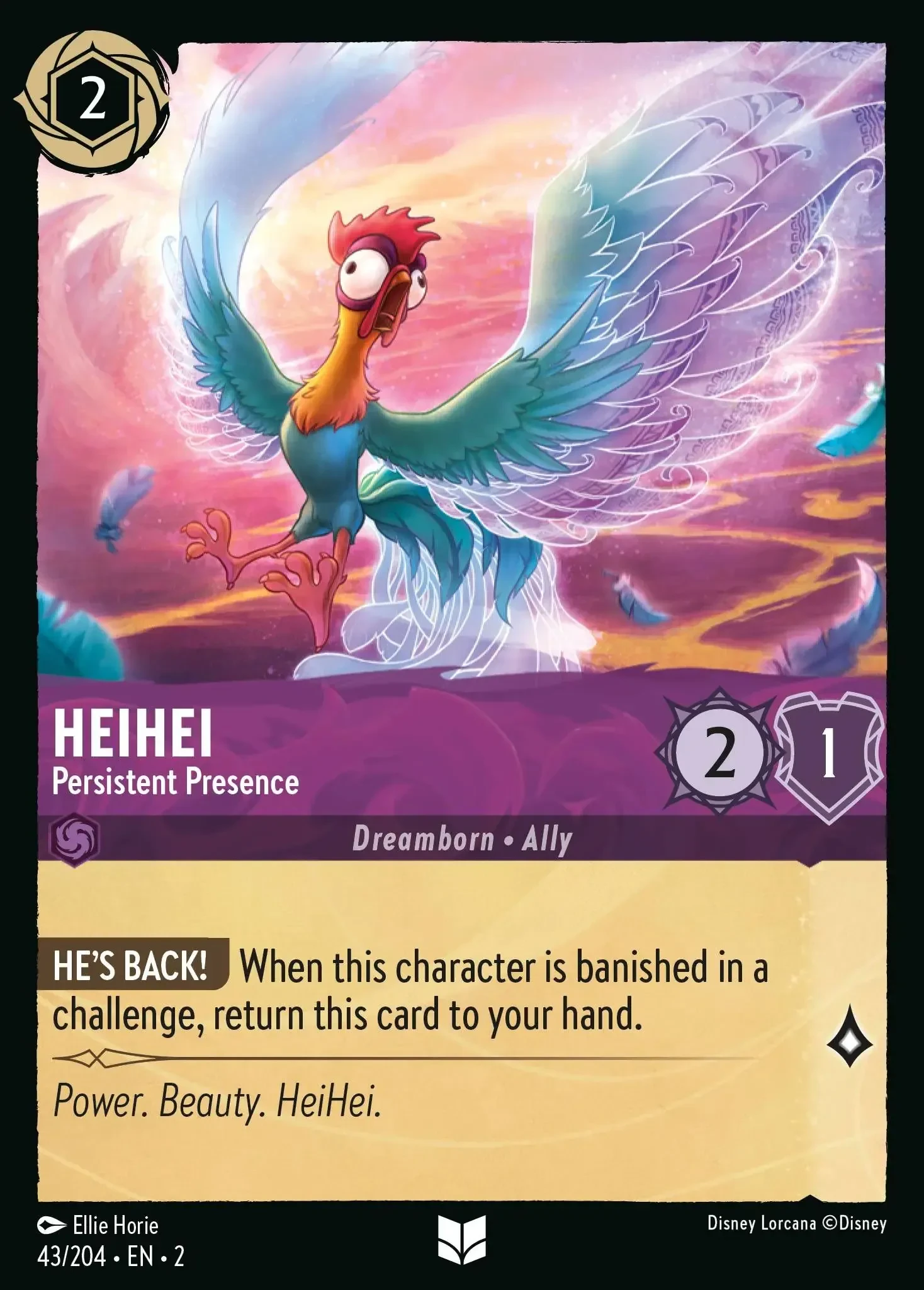 2023 Rise of The Floodborn HeiHei - Persistent Presence #43 Uncommon card image