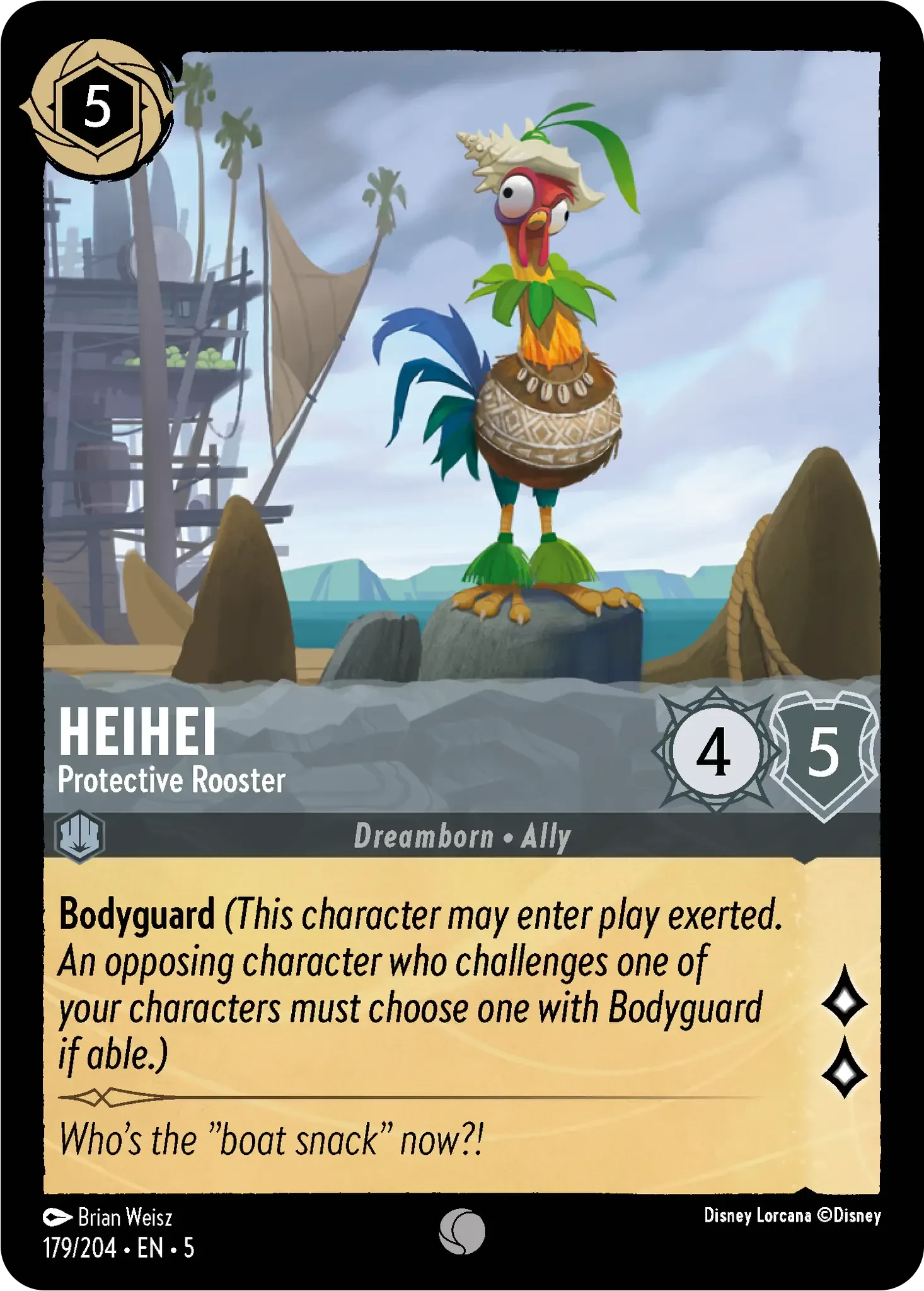 2024 Shimmering Skies Heihei - Protective Rooster #179 Common card image