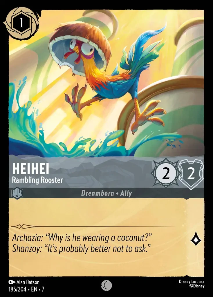 2025 Archazia's Island HeiHei - Rambling Rooster #185 Common card image
