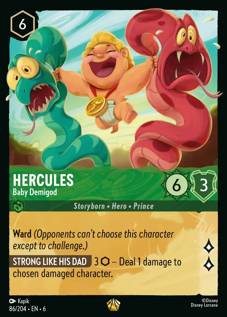 2024 Azurite Sea Hercules - Baby Demigod #86 Legendary card image