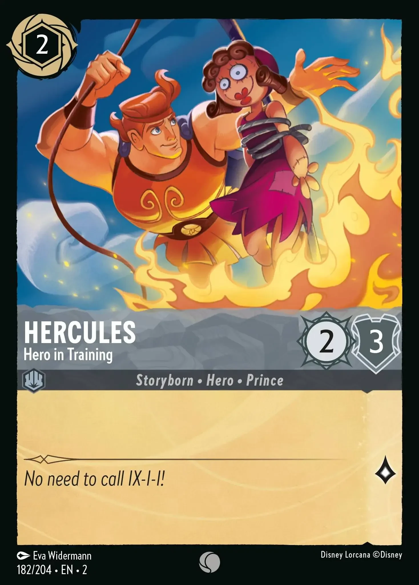 2023 Rise of The Floodborn Hercules - Hero In Training #182 Common card image
