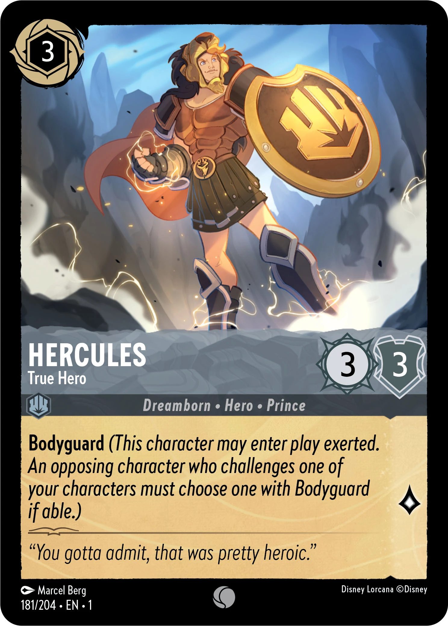2023 The First Chapter Hercules - True Hero Common #181 Common card image