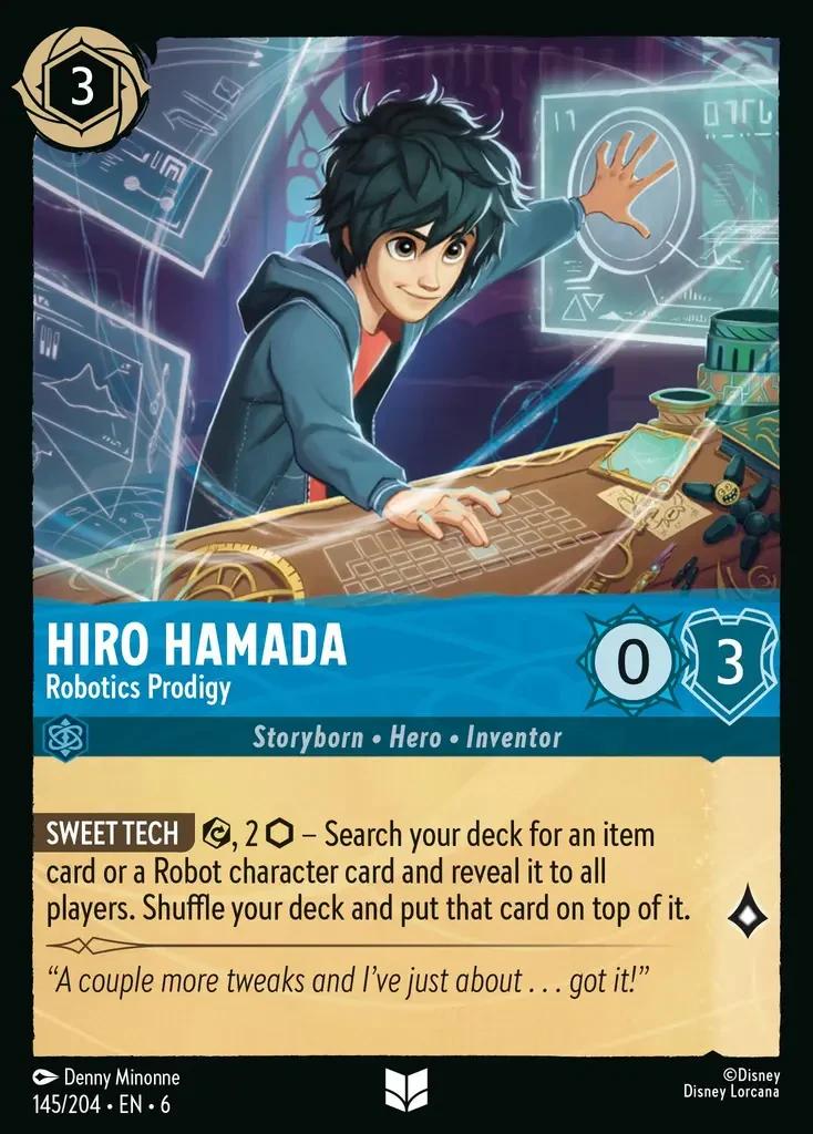2024 Azurite Sea Hiro Hamada - Robotics Prodigy #145 Uncommon card image