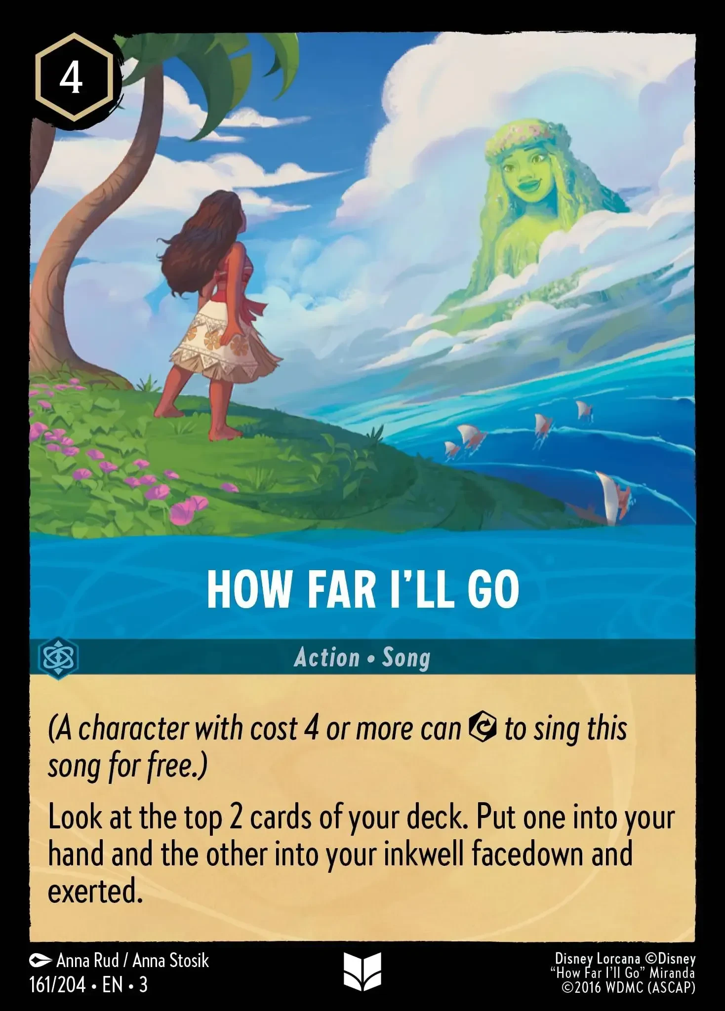 2024 Into the Inklands How Far I'll Go #161 Uncommon card image